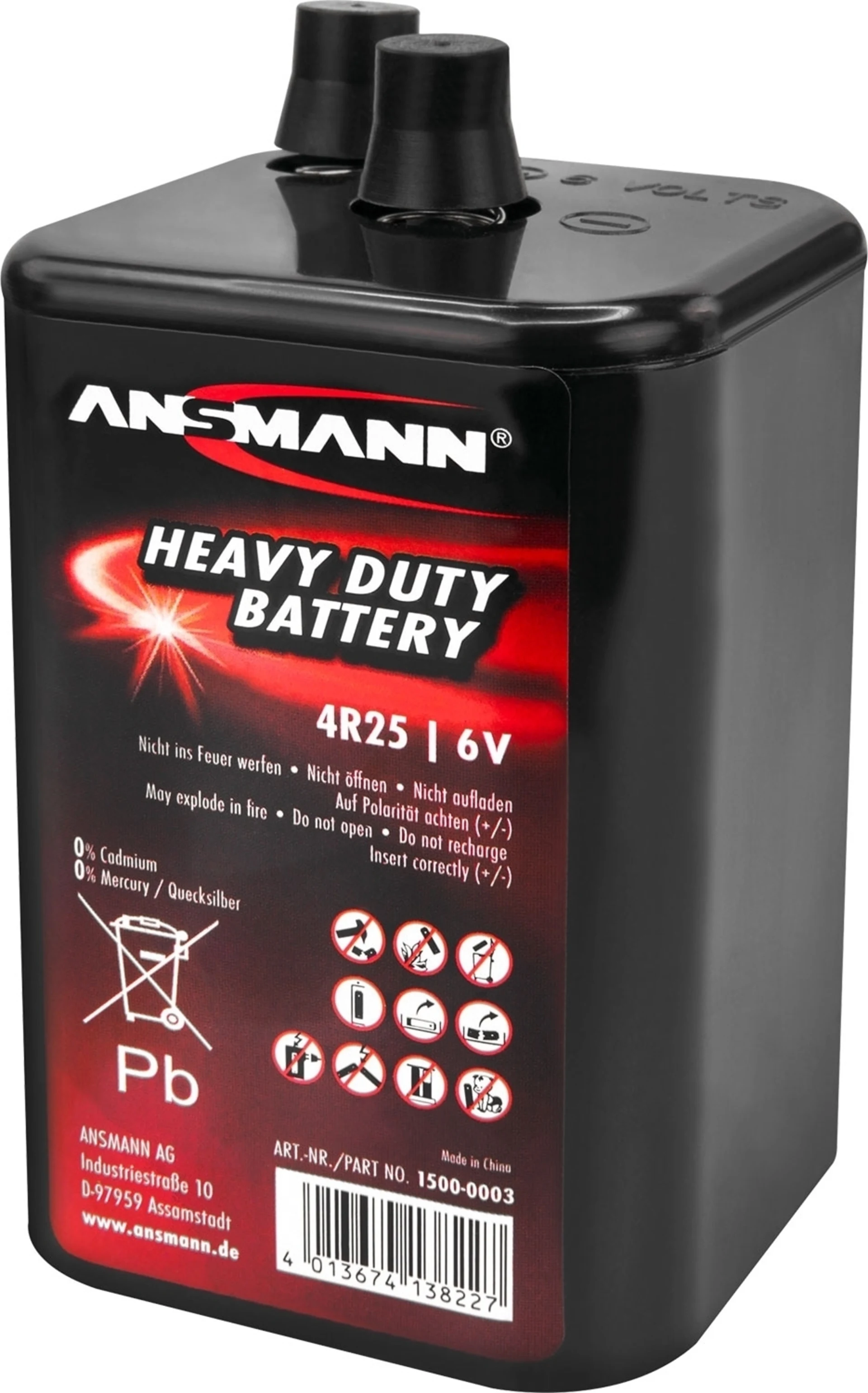 Ansmann Pile au carbone-zinc 4R25 6 V / 9 000 mAh
