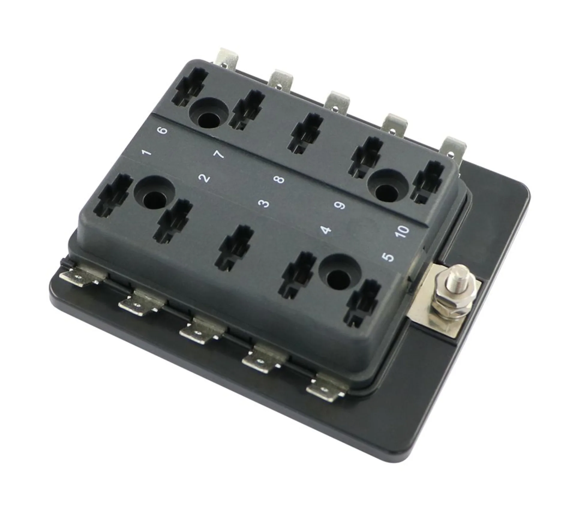 MINI-Stecksicherungsdose 10-pol 95 x 85 x 36 mm, für 10 x MINI Stecksicherungen