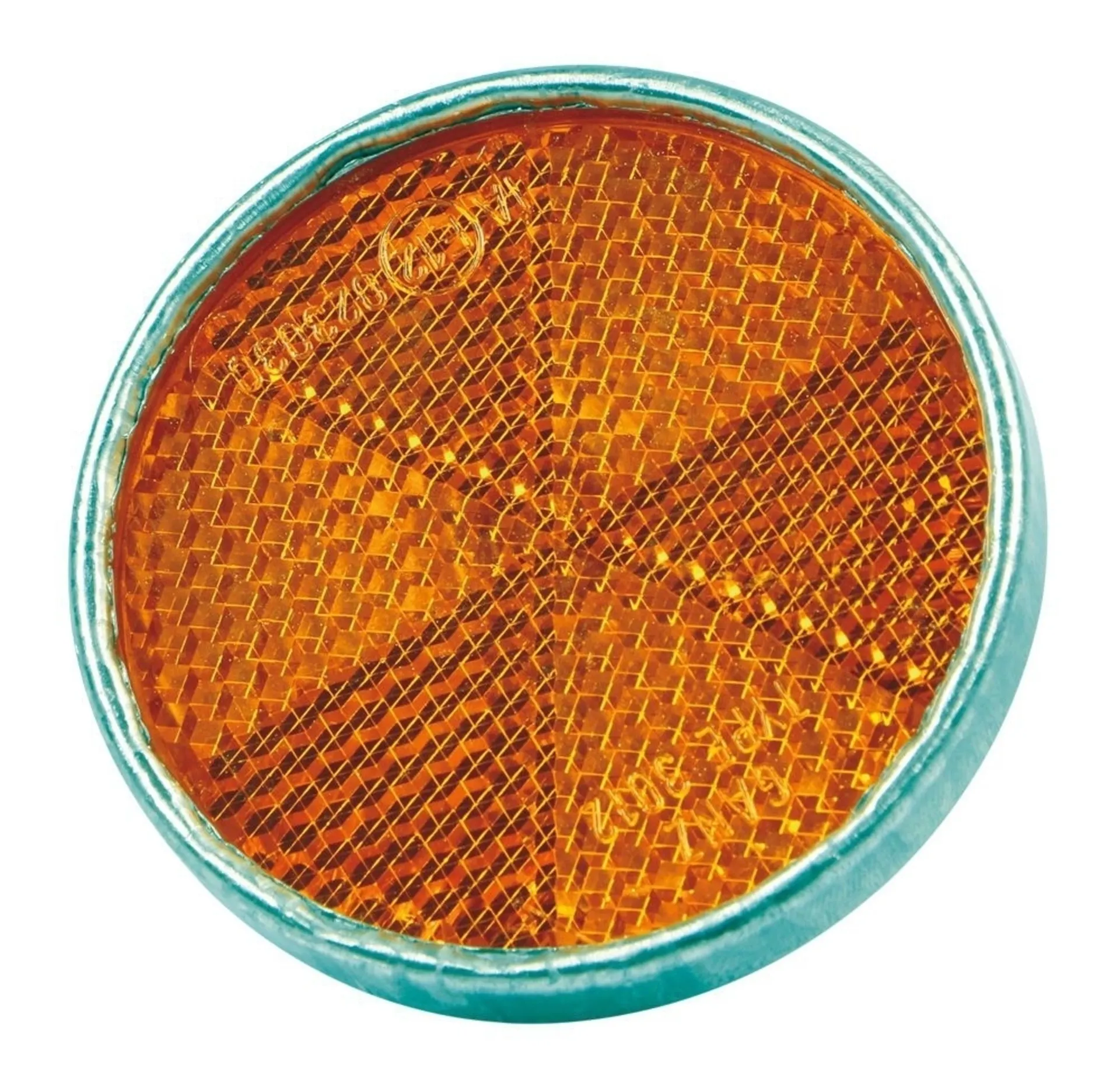 Rückstrahler gelb Alufassung 55mm