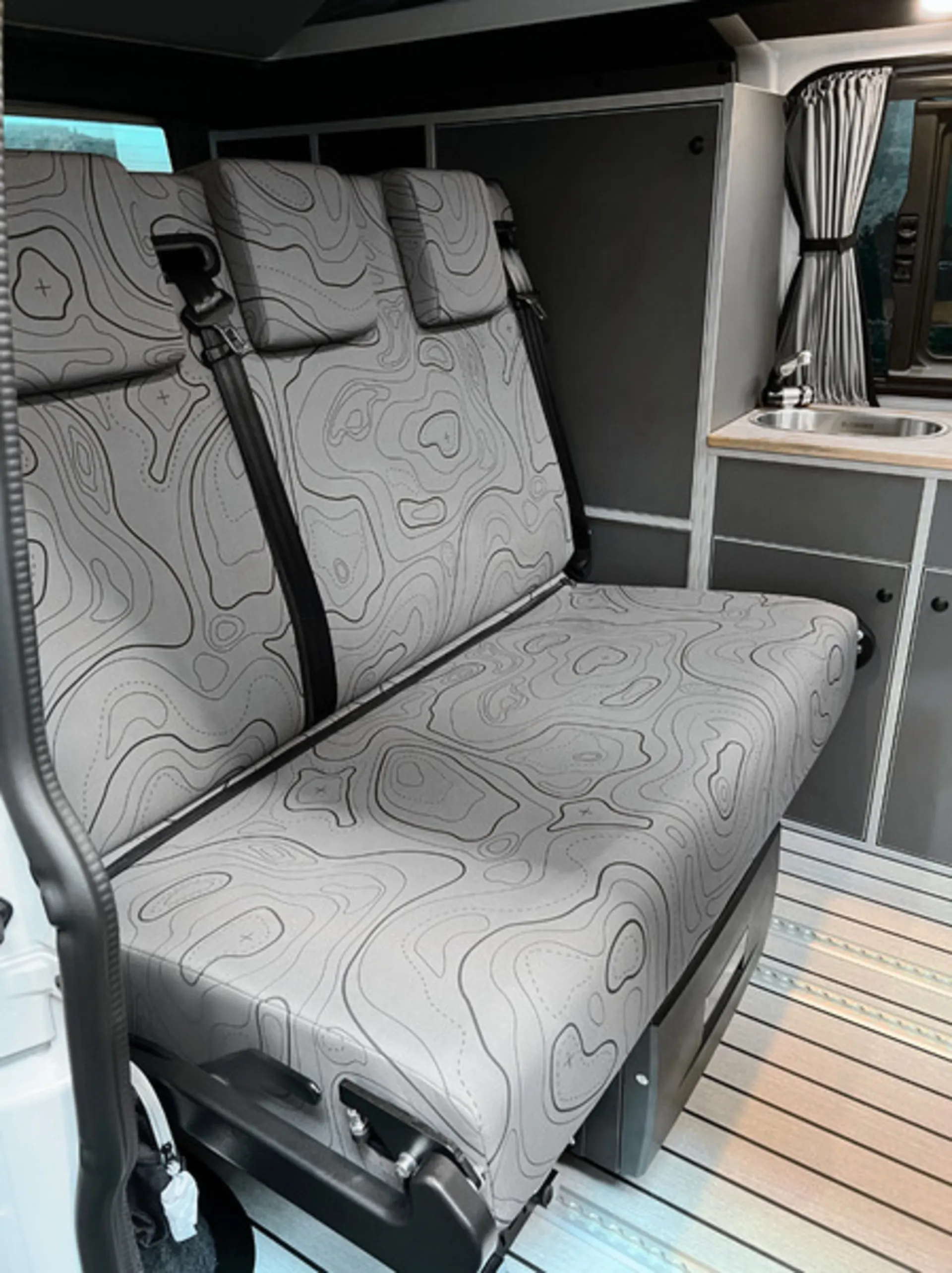 DRIVE DRESSY Rückbankbezug VW T6/6.1 Ocean/Coaster 2-Sitzer, lines