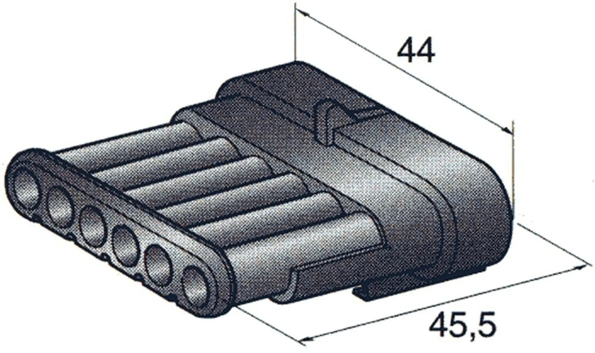 Steckergehäuse SUPERSEAL 1.5, 6-pol