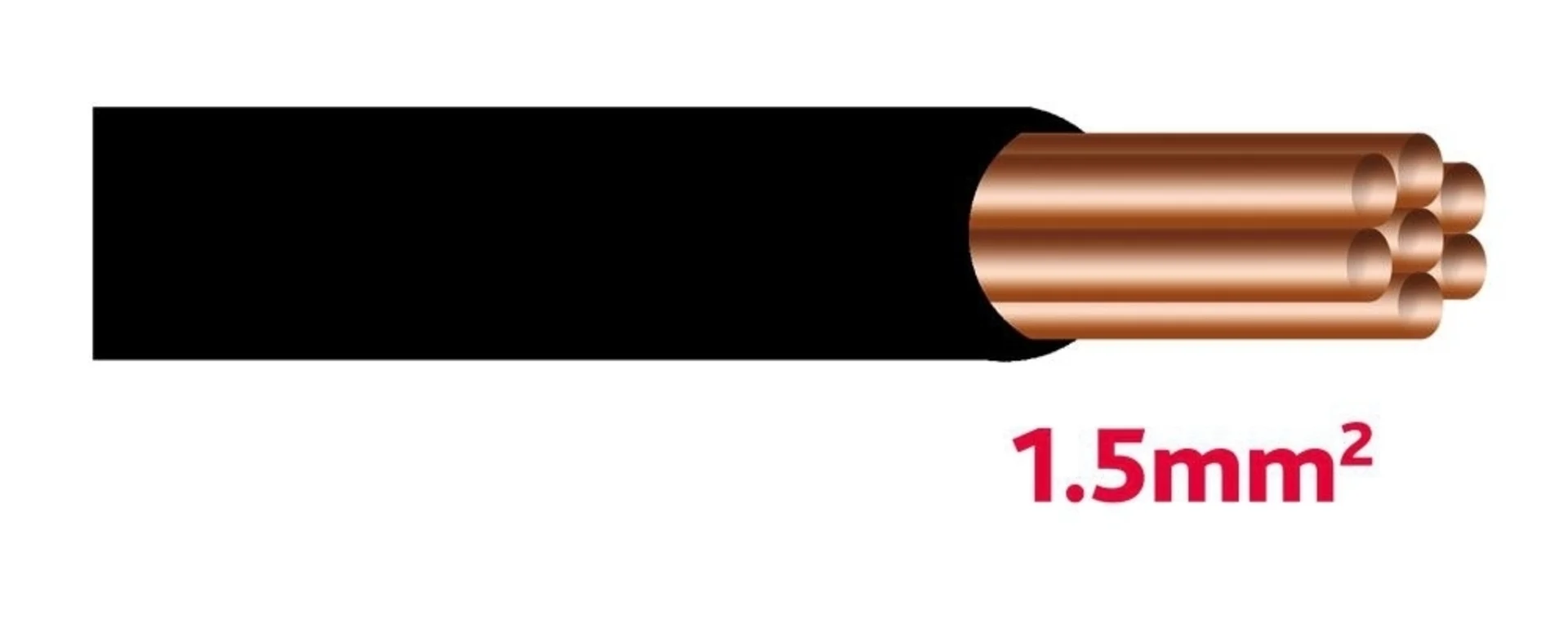SGF Câble lumineux pour voiture 1,5mm2 noir