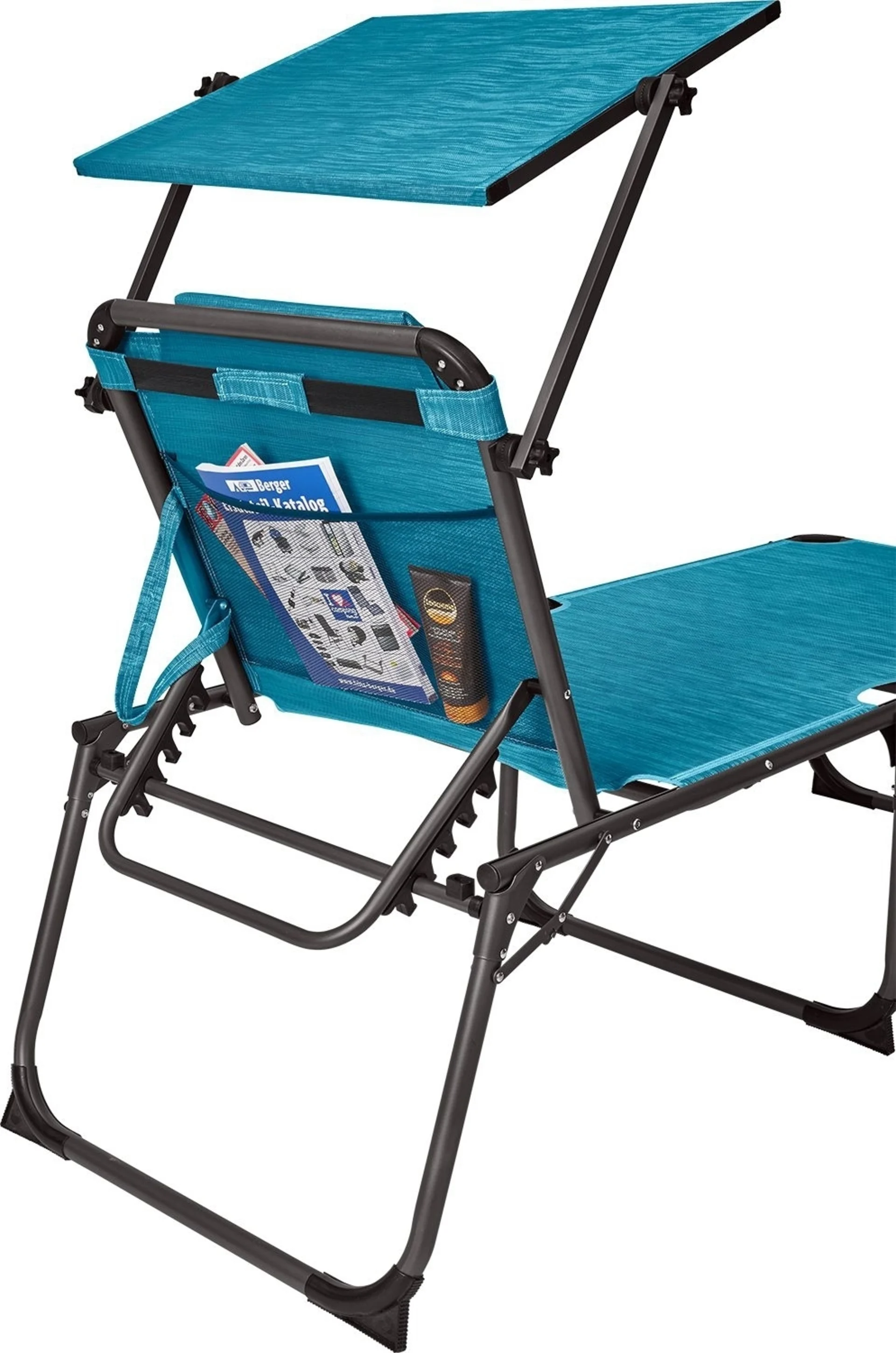 Berger Slimline Dreibein Sonnenliege Hellblau
