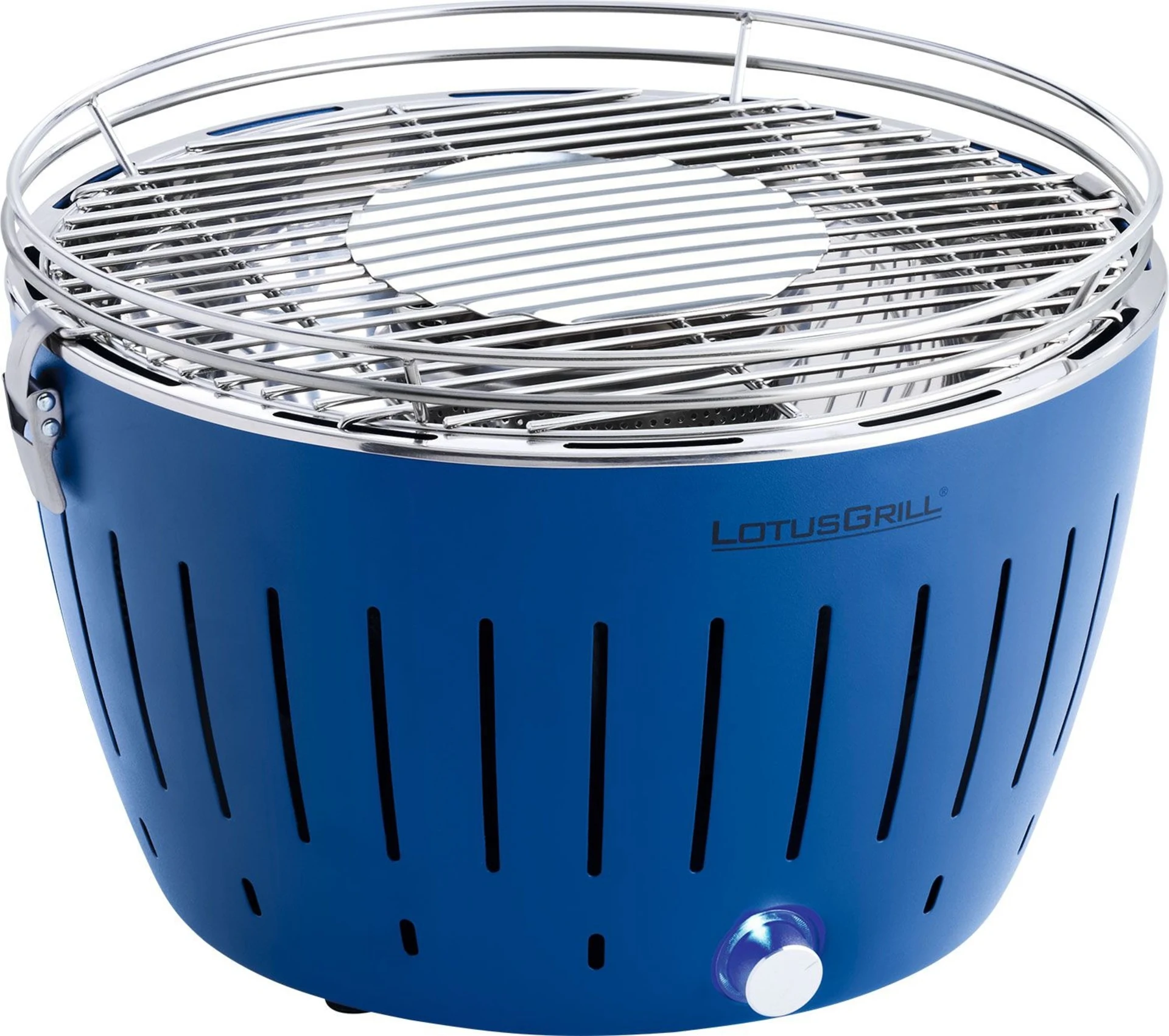 LotusGrill Holzkohlegrill mit Tragetasche Tiefblau