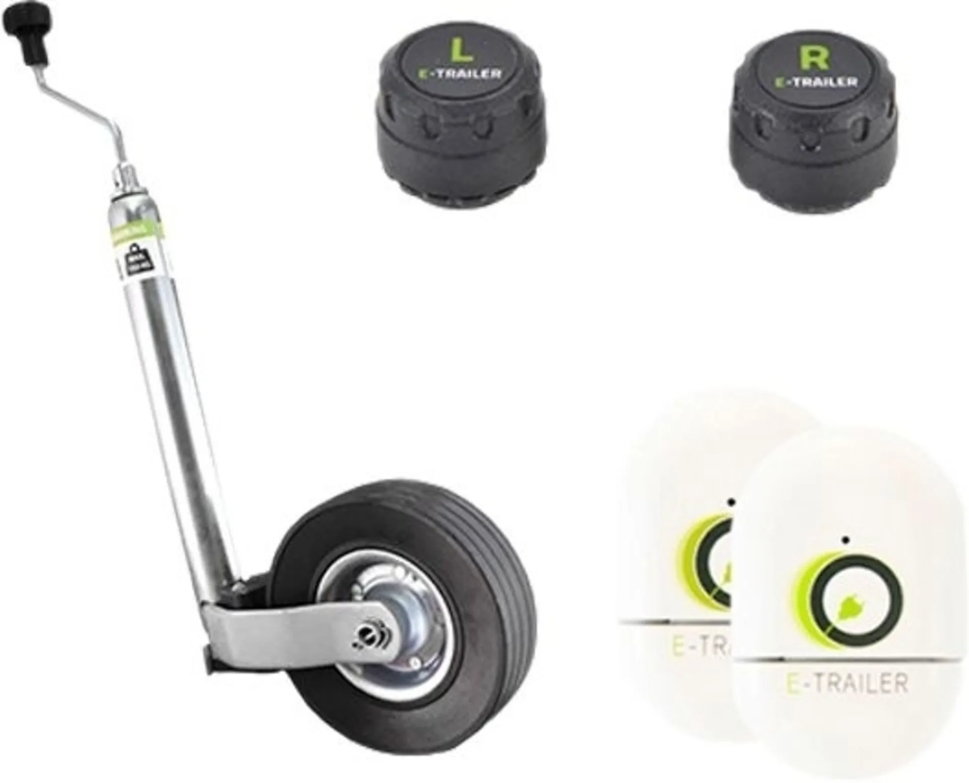 E-Trailer Sicherheitspaket Wohnwagen zur Überprüfung von Reifendruck / Stützlast / geöffneter Fenster