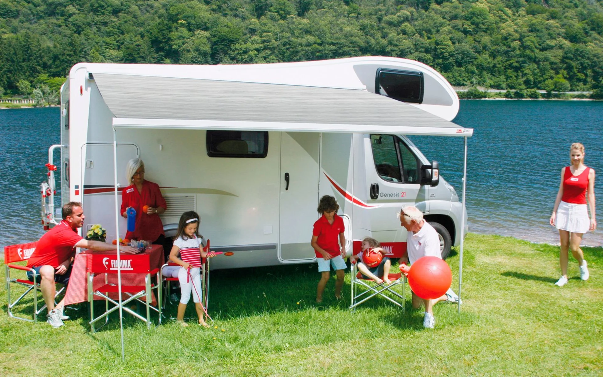 Fiamma Wandmarkise F45s 375 cm (Polar White / Royal Grey)
