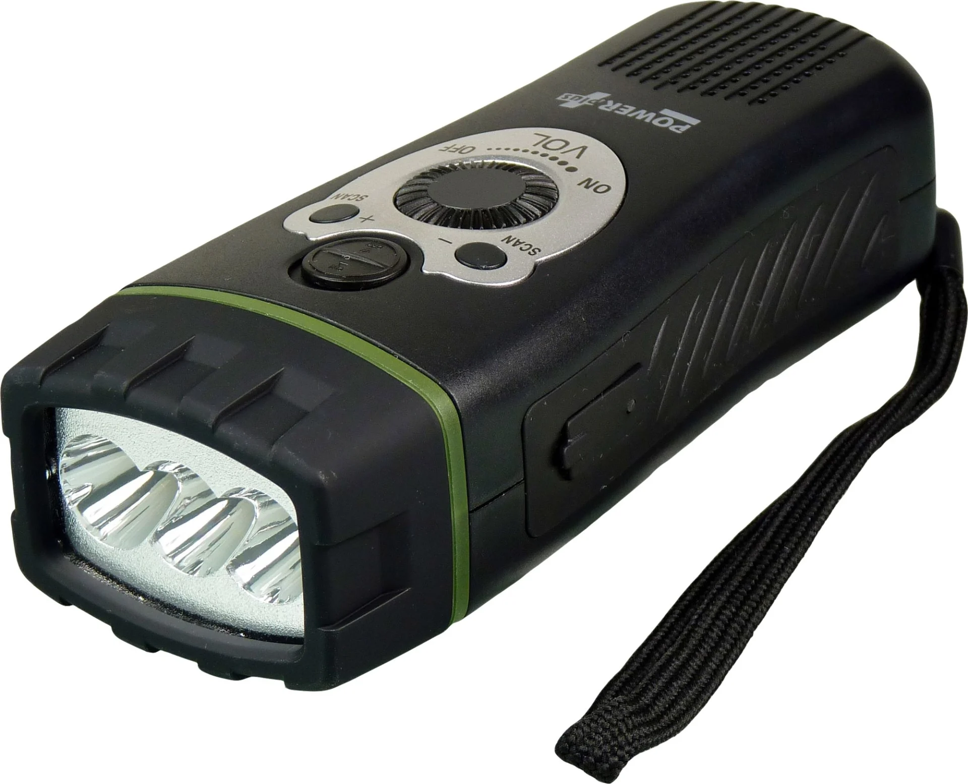 PowerPlus Wolf Dynamo USB LED Taschenlampe und Radio 3,6 V 80 mAh
