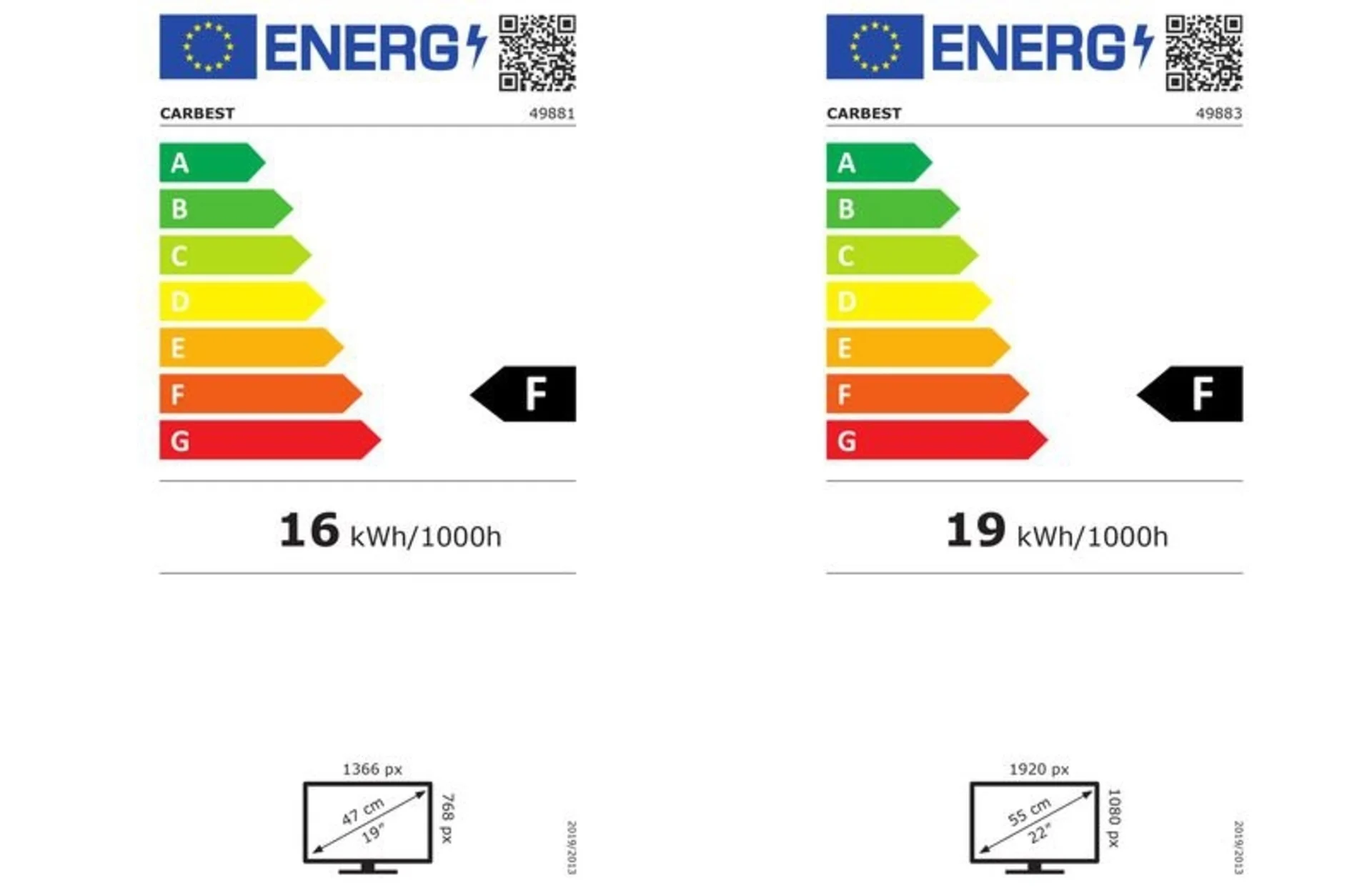 smart LED TV 27 pouces avec WiFi, réception DVB-T2, DVB-S2 et DVB-C - Carbest Smart TV