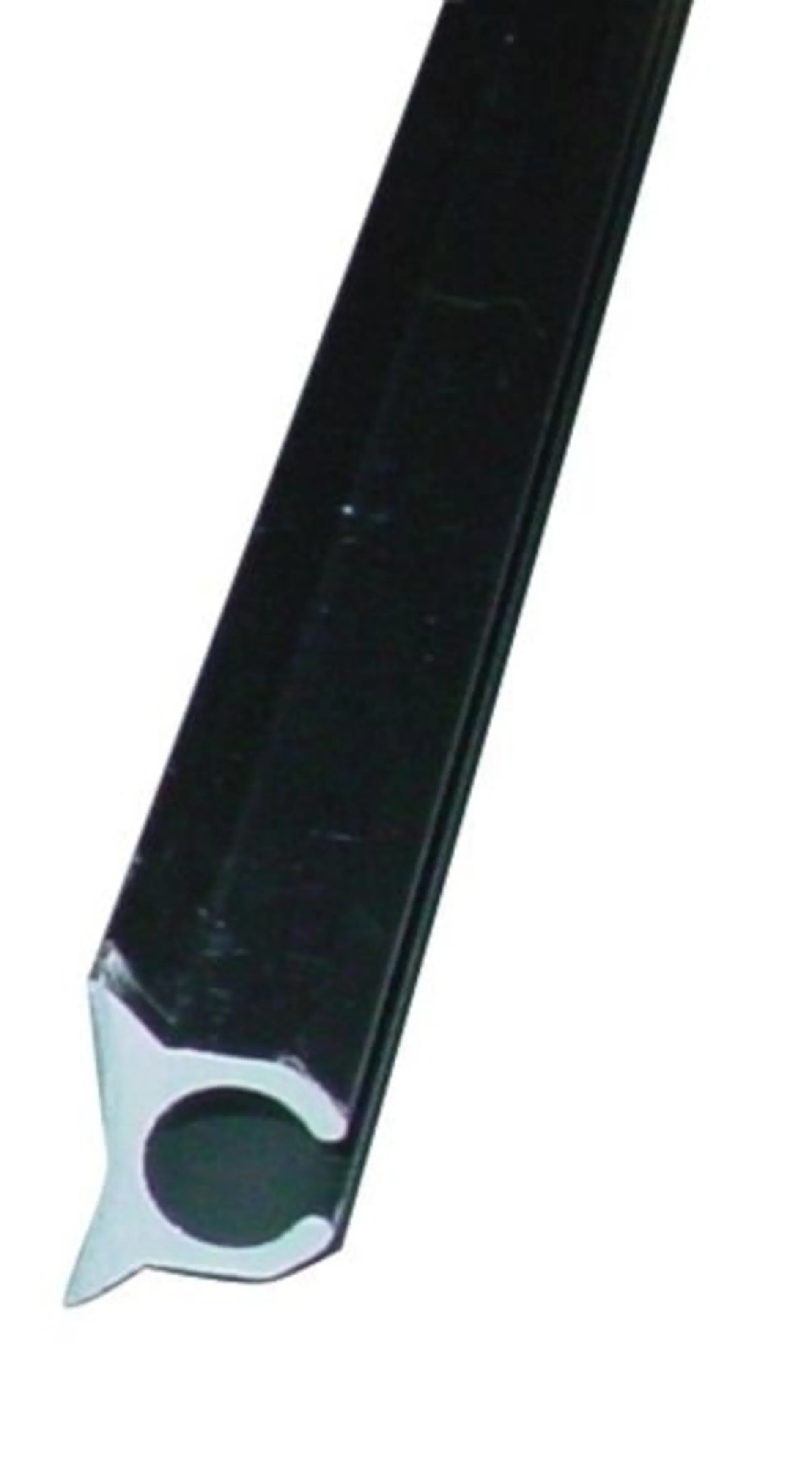 Profilé de bourrelet argenté en aluminium anodisé, 2,5 m de long