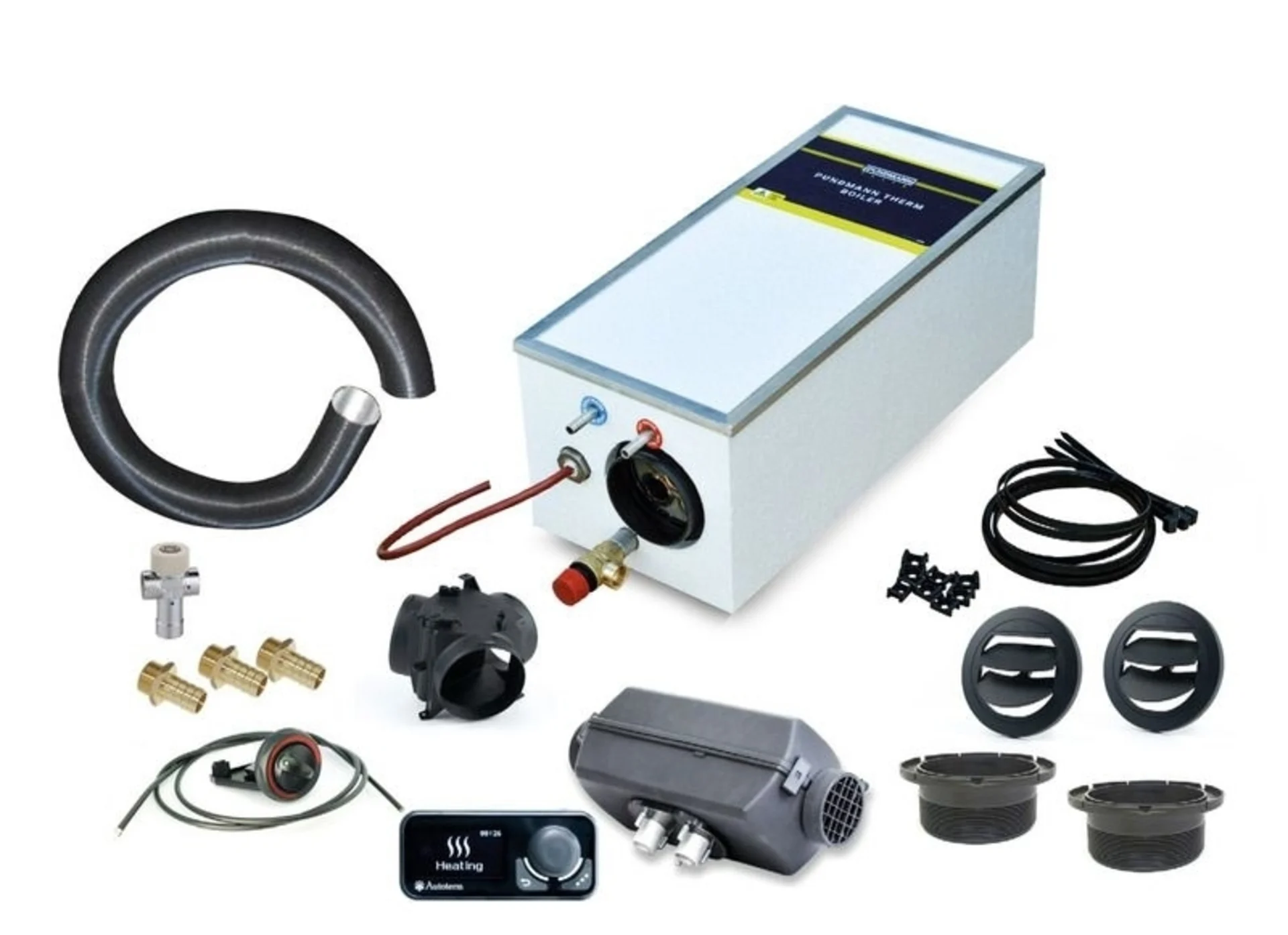 9 Liter Warmdusch-Set mit 230V/500W Heizung