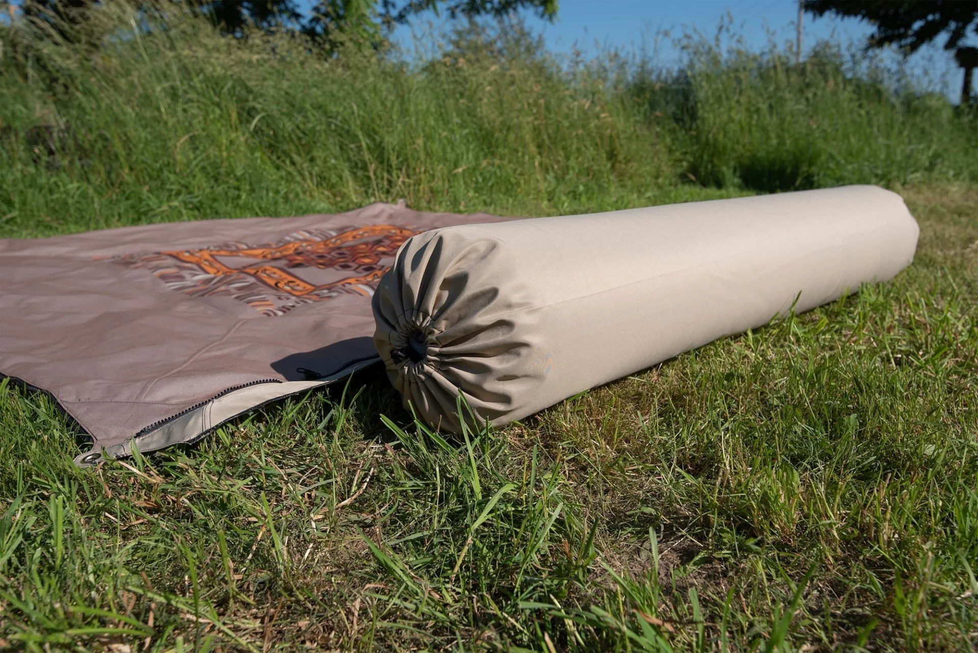 Bent rouleau de coussins Zip-XL Lounger ocre