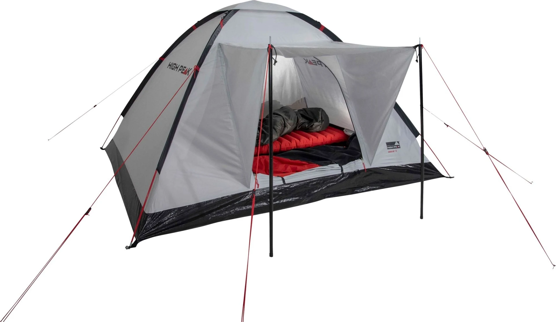 Tente dôme autoportante à simple toit High Peak Beaver 3, 3 personnes, blanche Tente dôme autoportante à simple toit High Peak Beaver 3, 3 personnes, blanche