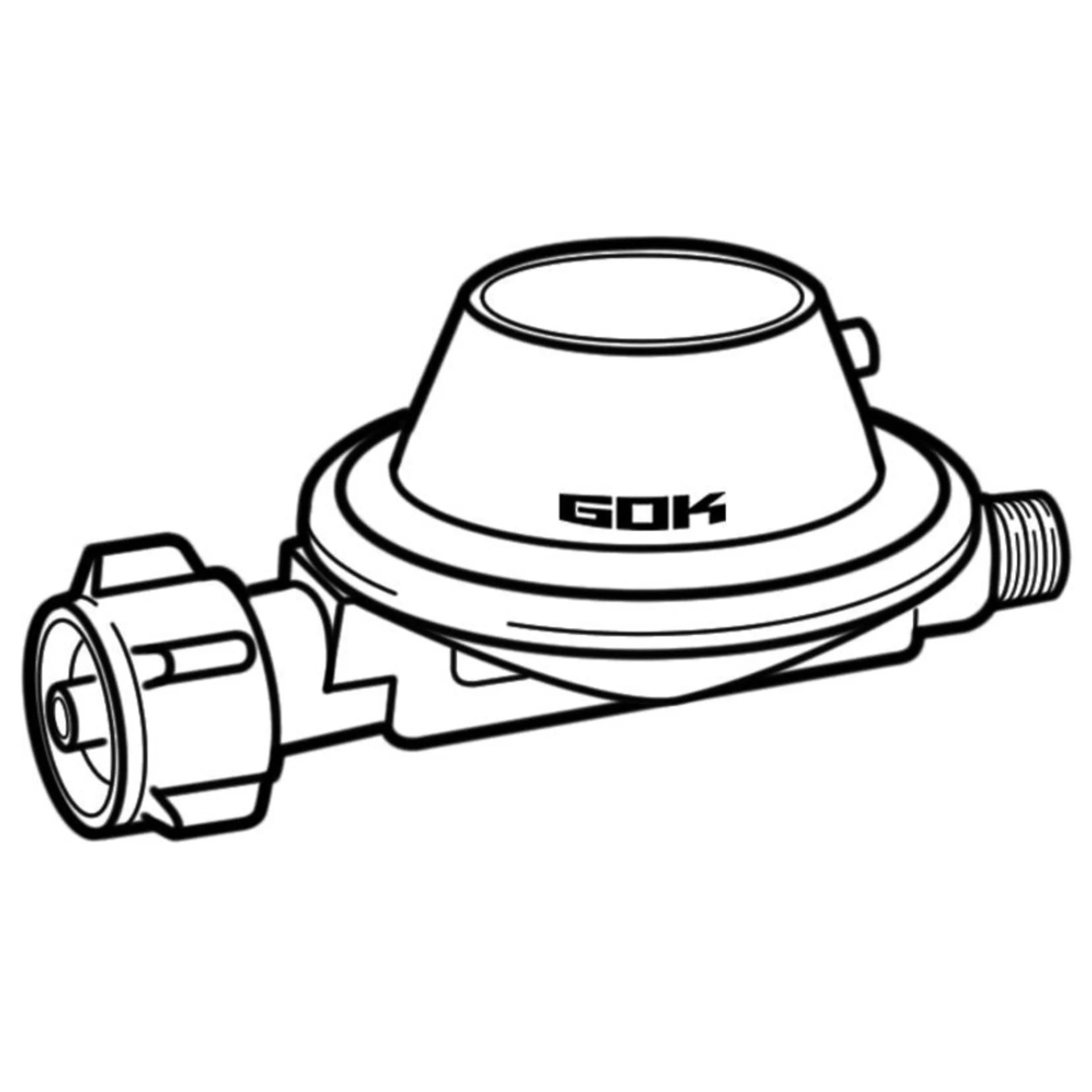 Détendeur basse pression 0,8 kg/h 30 mbar, emballage libre-service