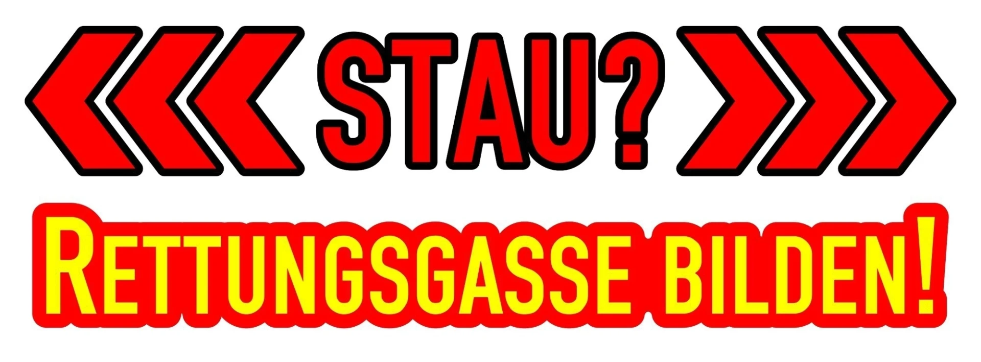 Schütz Aufkleber für Fahrzeuge Rettungsgasse bilden 190 x 70 x 0,1 mm