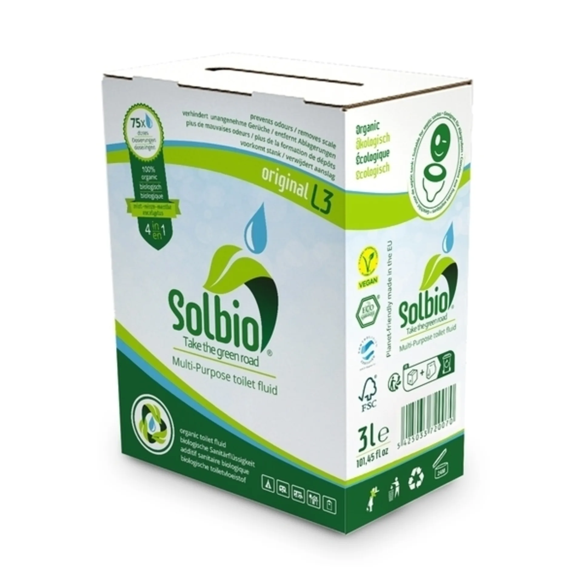 Additif sanitaire Solbio, 3,0 litres Additif sanitaire Solbio, 3,0 litres