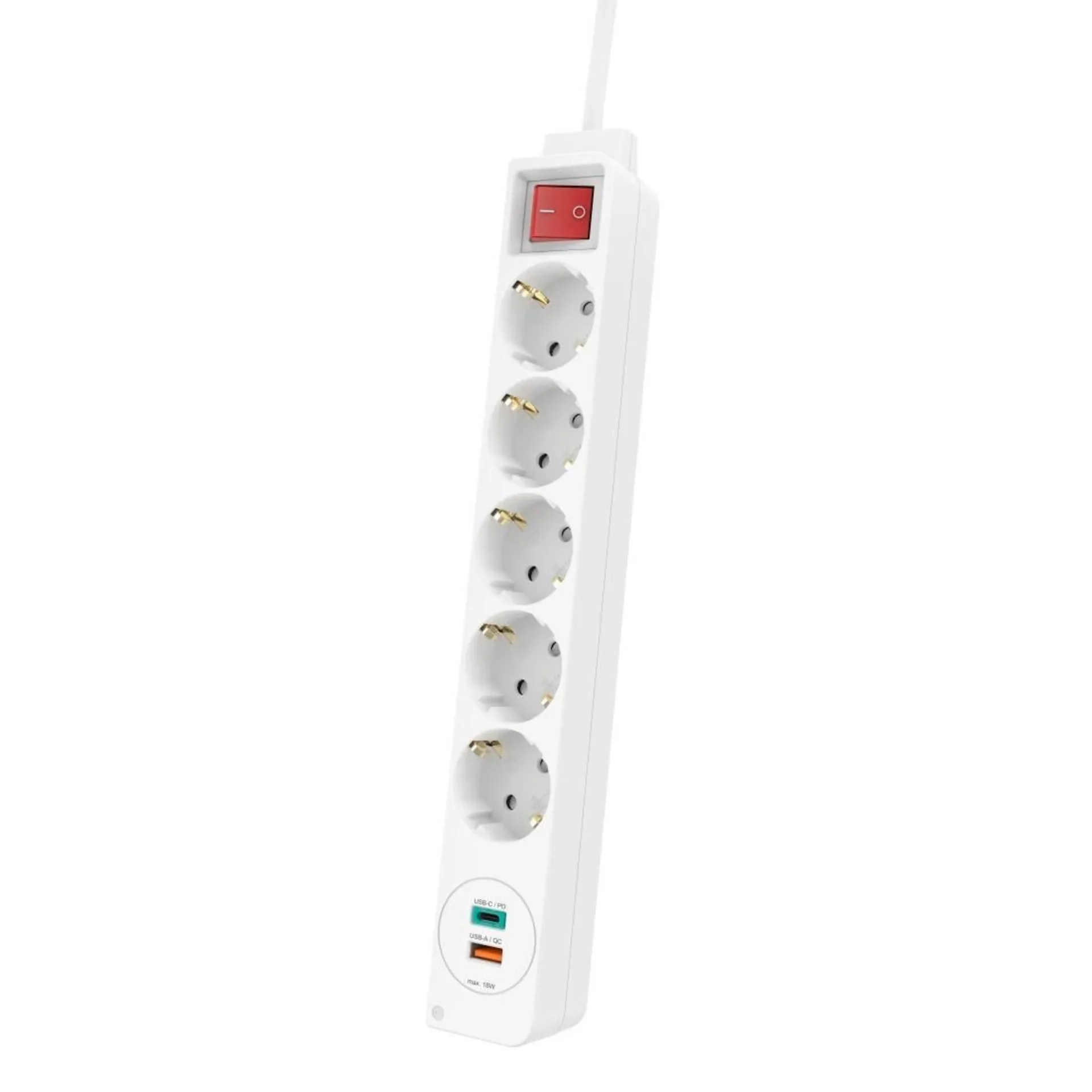 Multiprise Hama à 5 prises avec ports USB-C / USB-A / Power Delivery / Quick Charge