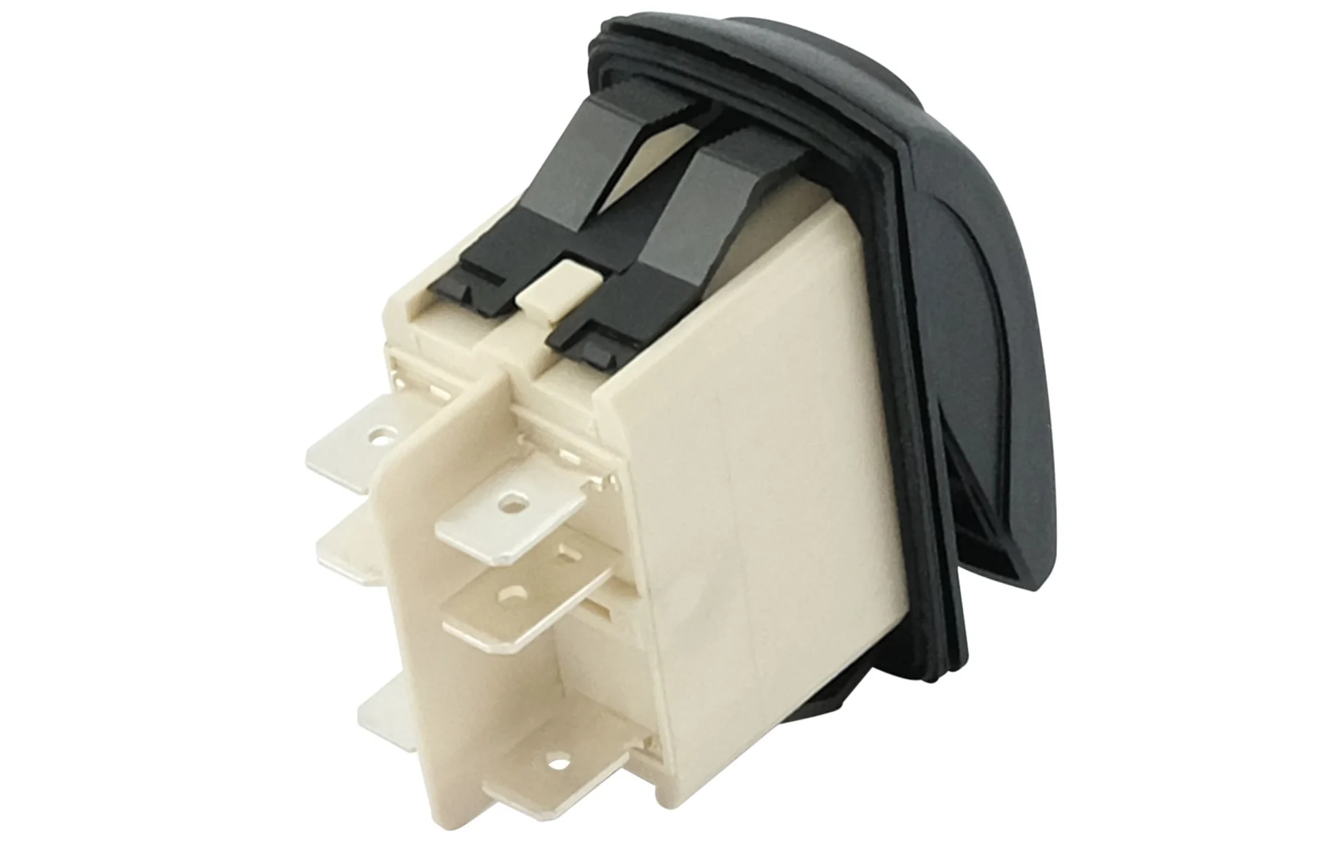 APEM - Wippschalter 2x 1 > 0 < 2 2x 1 > 0 < 2, IP68, Einbauloch 37 x 21 mm, Steckan.