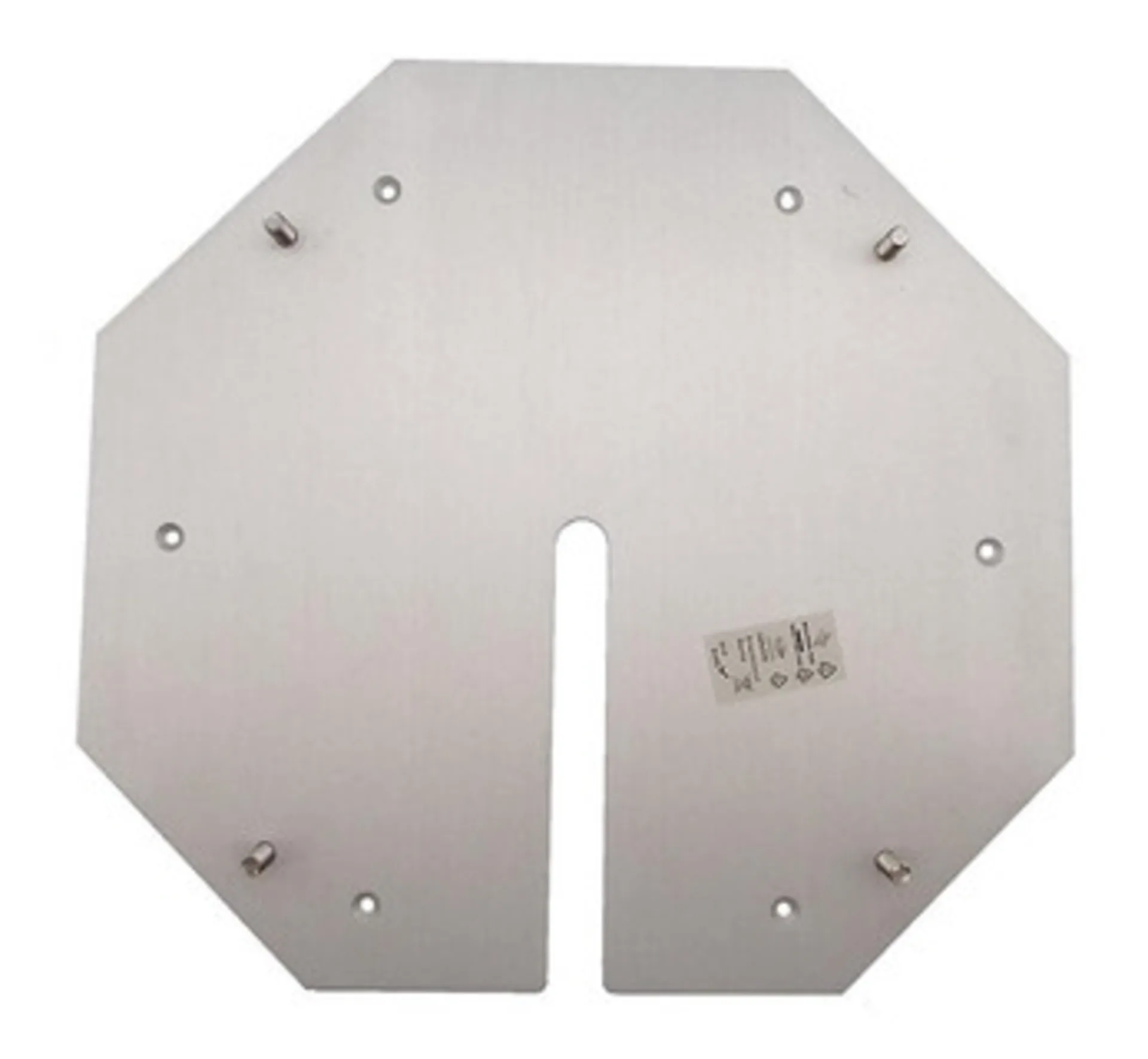 Montageplatte Alu eloxiert 8-eckig; 360 x 360 x 3 mm