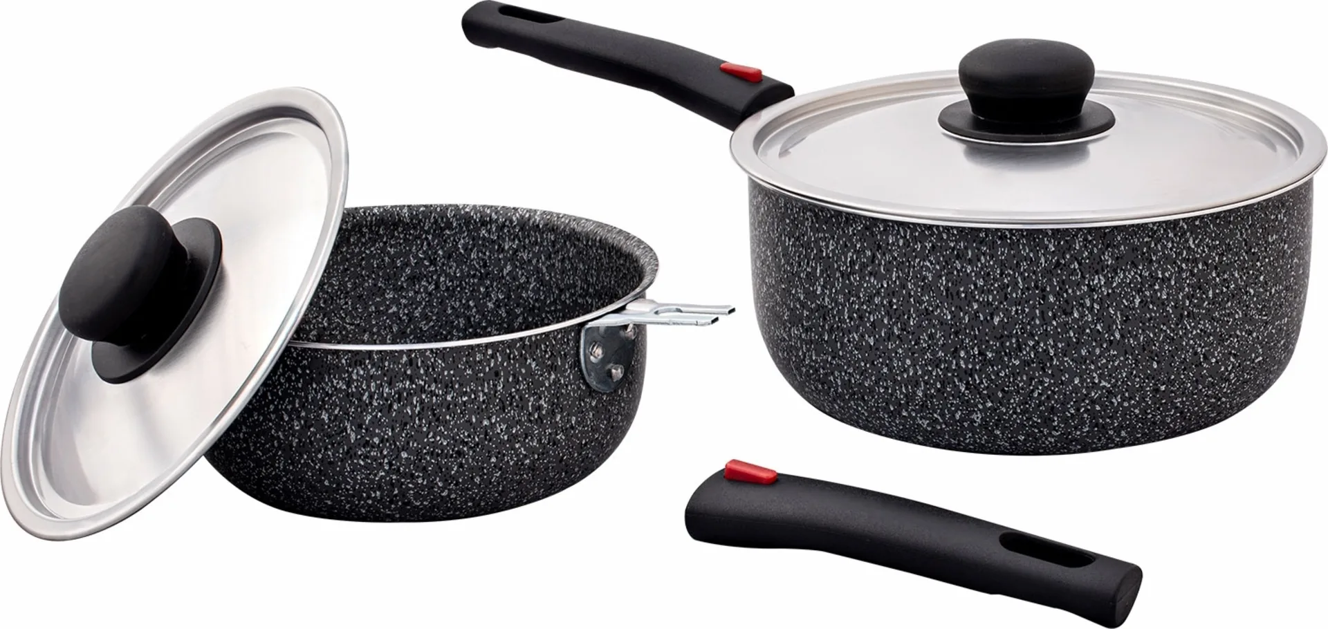 Berger Stone Rock Aluminium Casseroles set 6 pcs.