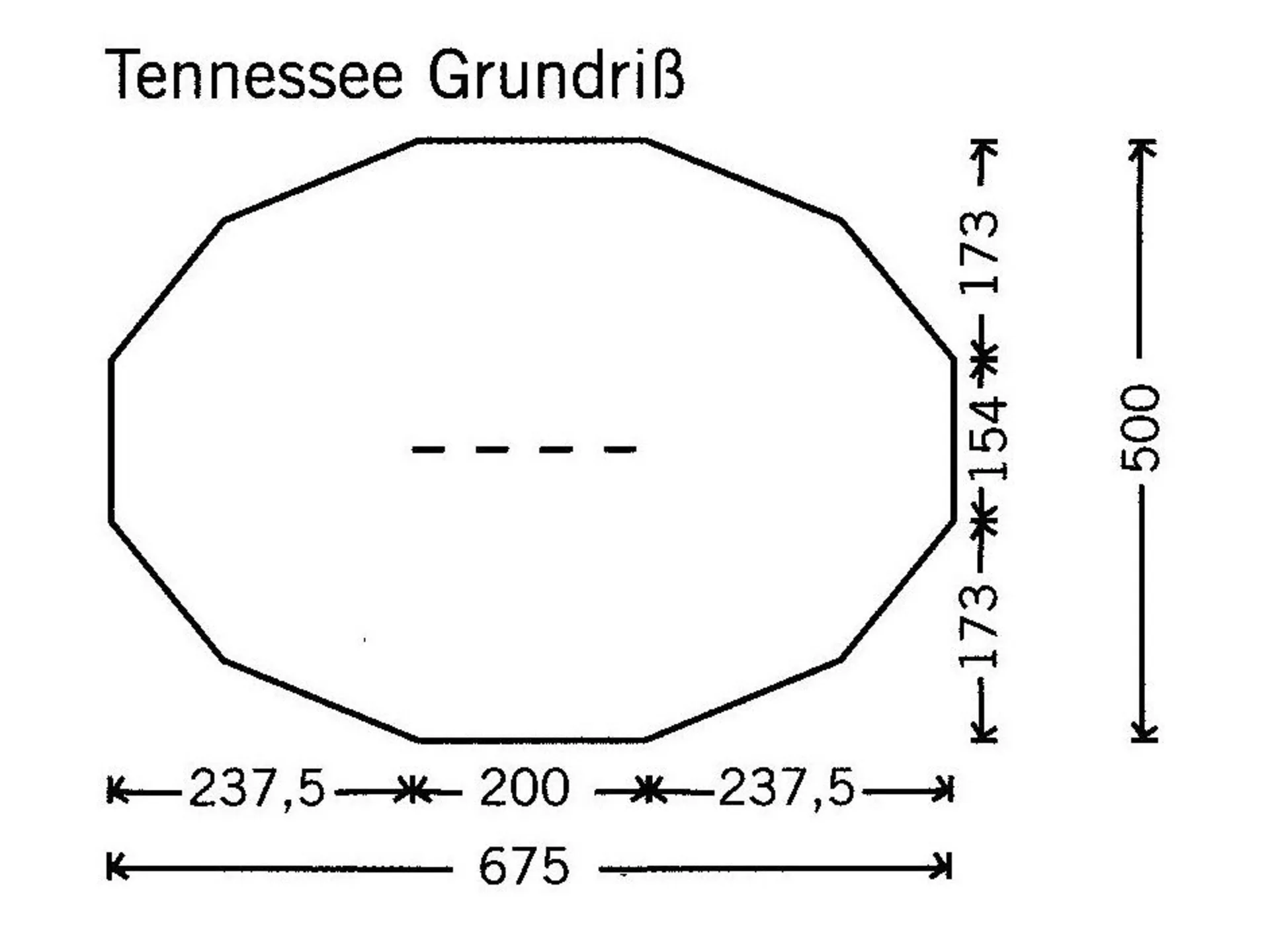 Tennessee 675 x 500 cm White Line