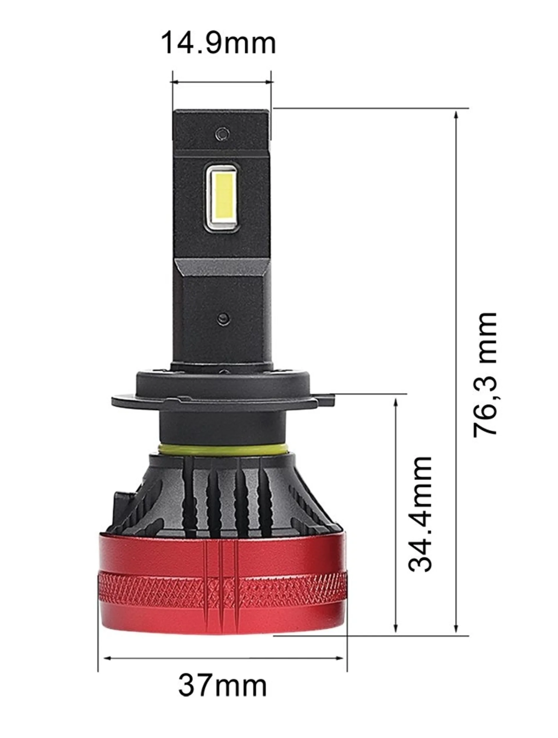 2 Stk. H11 / H9 / H8 LED-Lampen 12 V 5’000 lm PGJ19-2, 55 W, 6’500 K, CAN-Bus kompatibel - sehr hell
