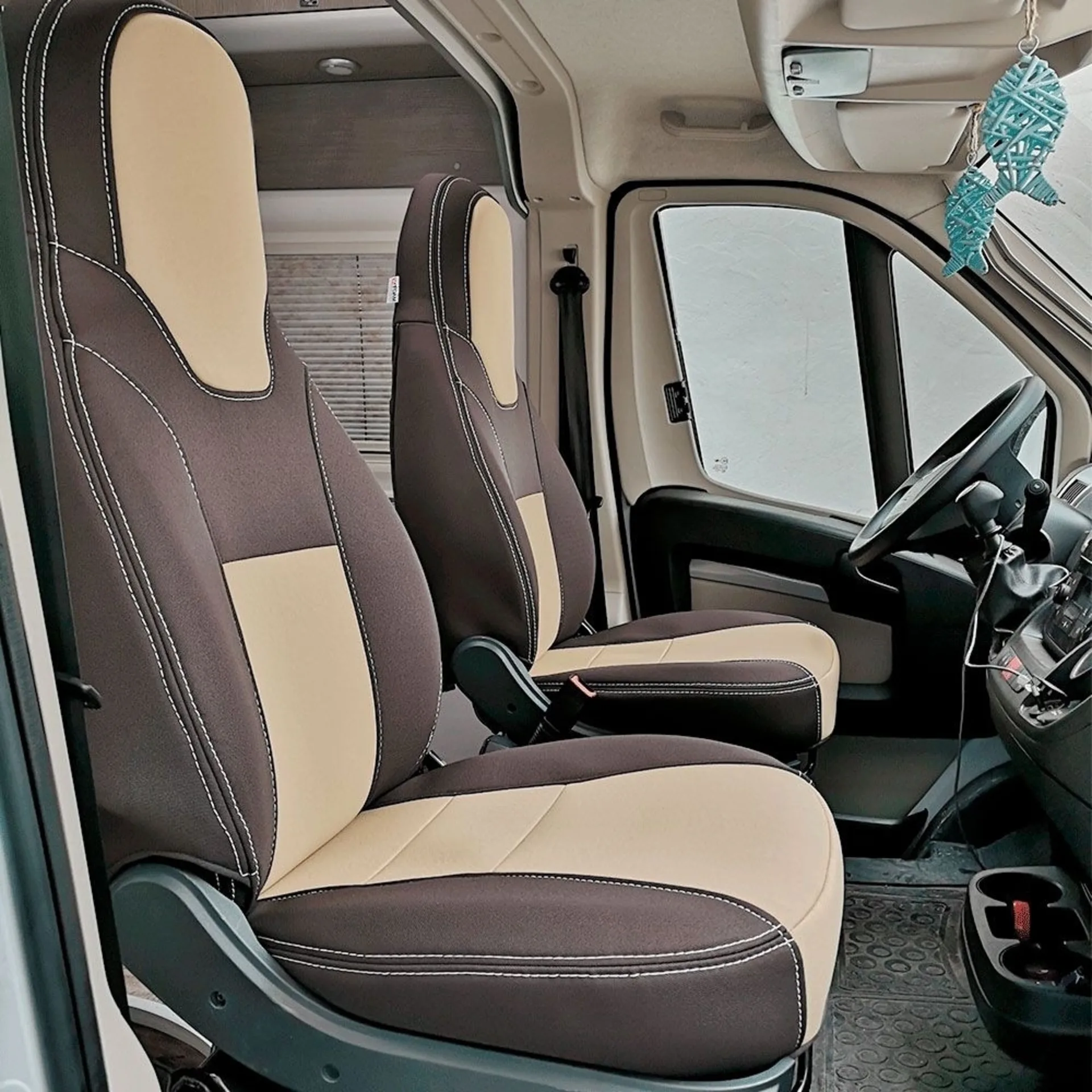 Sitzbezüge Montecarlo 2 Stück Fiat Ducato, Citroën Jumper, Peugeot Boxer Bj. 2006 - 2020