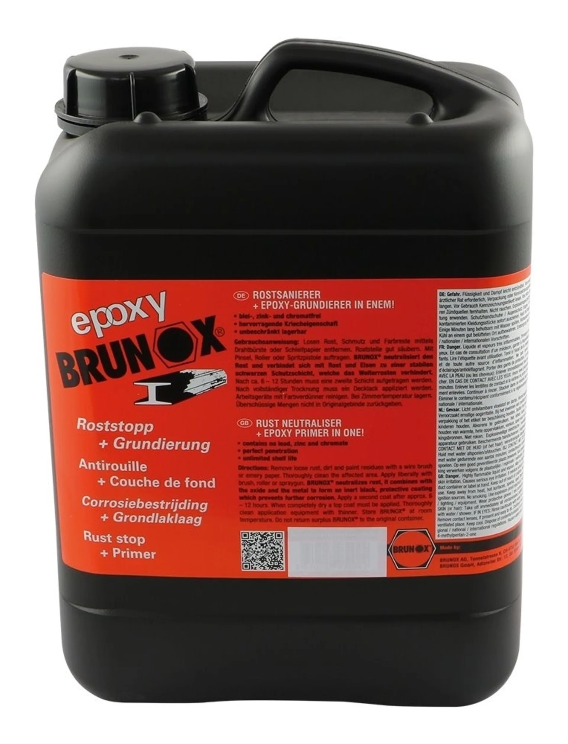 Brunox EPOXY Bidon à 5Liter Rostumwandler Rostumwandler & Grundierung 5 Liter