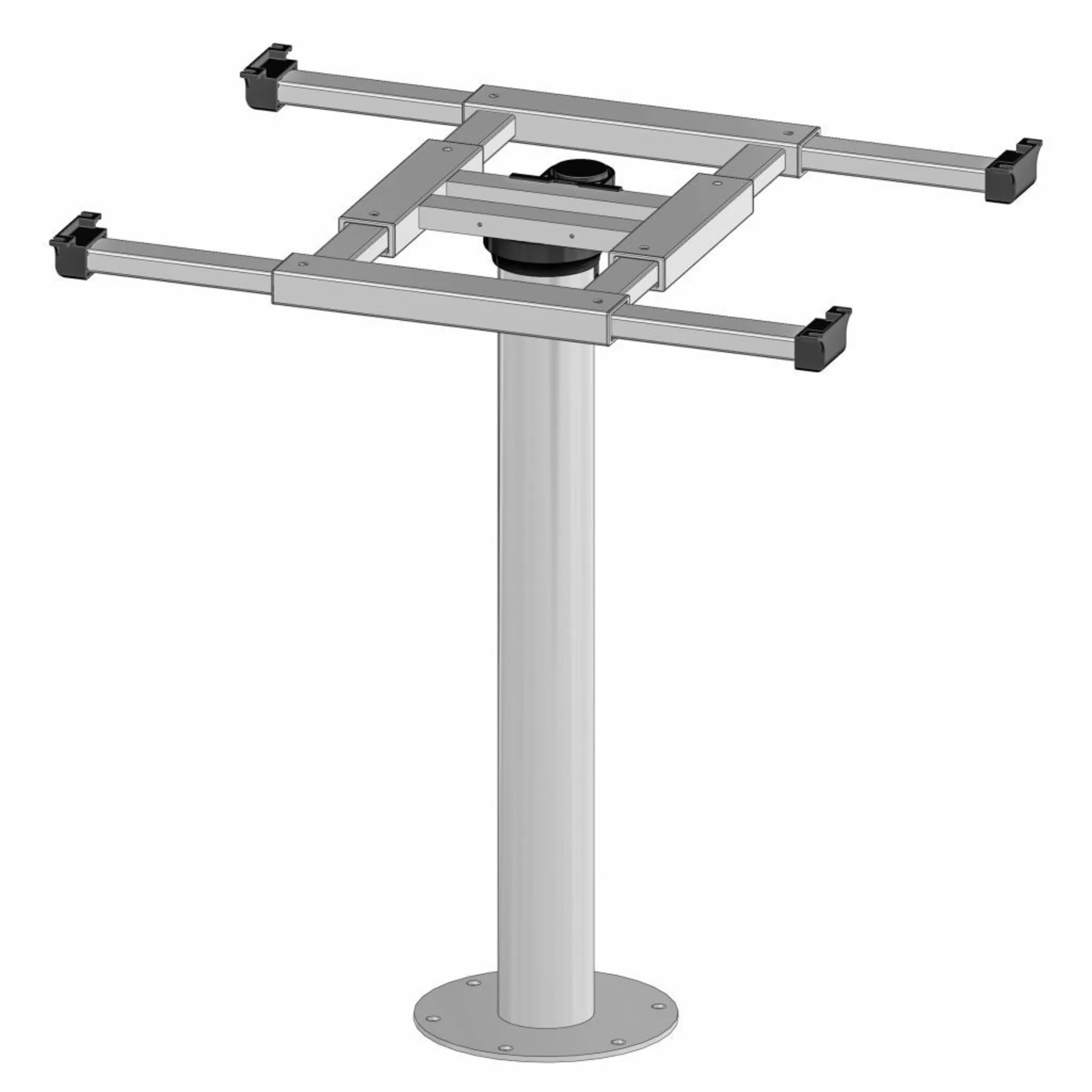 Ilse Einsäulen Tischgestell Aluminium