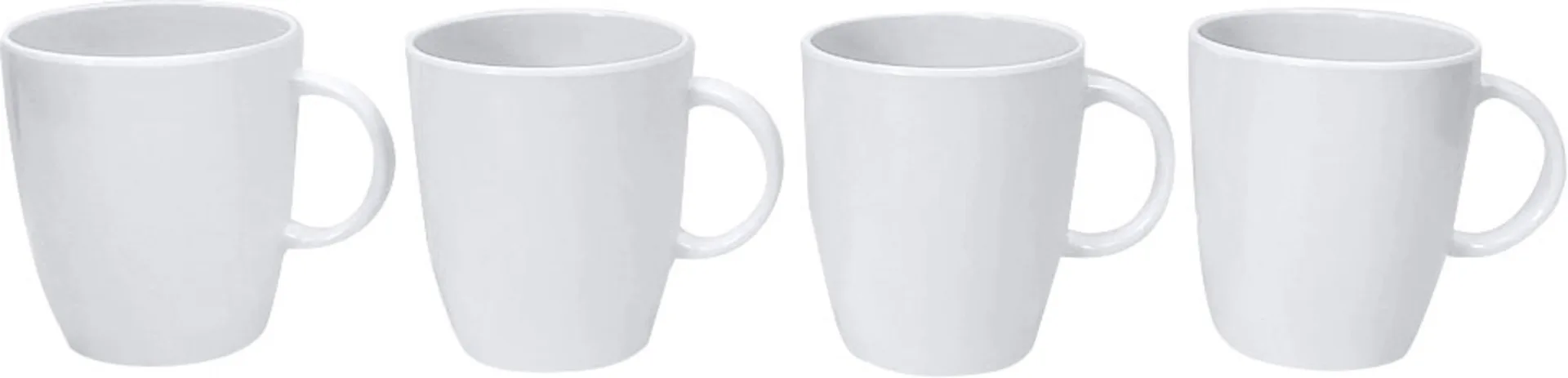 Flamefield Tassen Non-Slip weiß 350 ml 4er Set