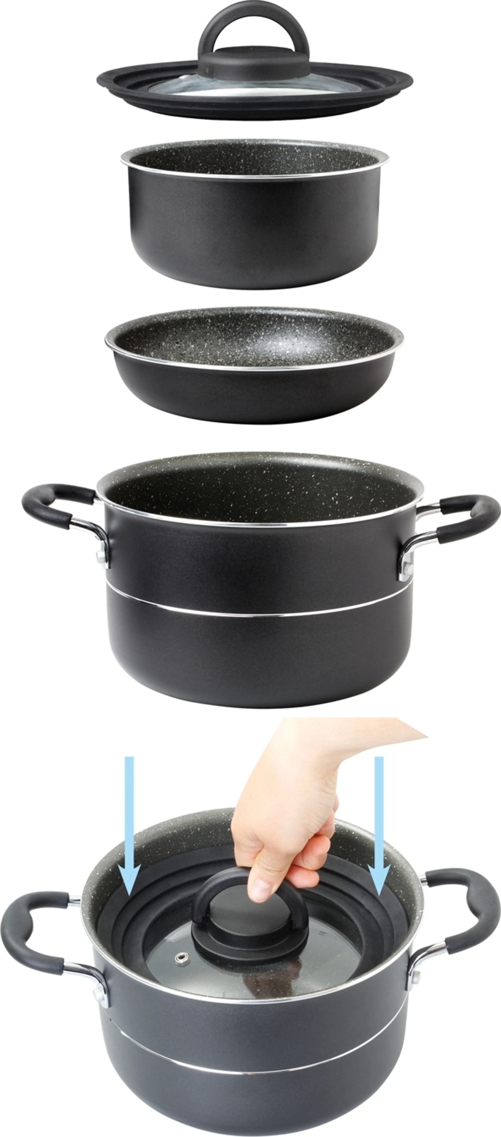 Brunner Pirate Vacublock Alu-Topfset 9 teilig