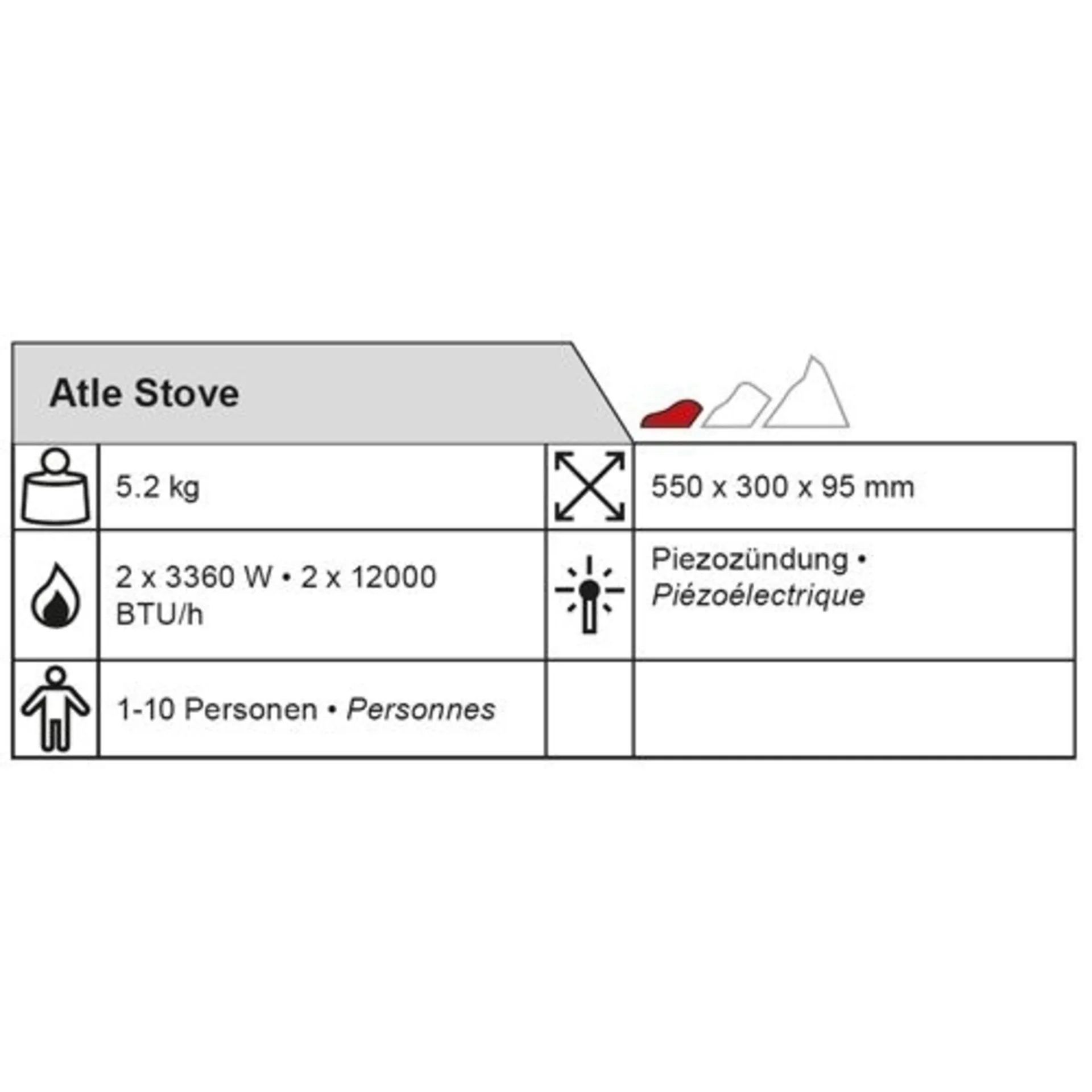 Atle Stove II Cuisinière à 2 feux Primus
