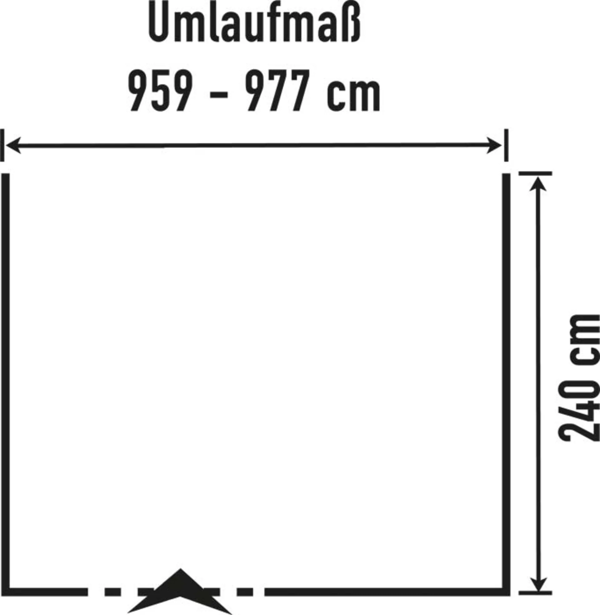 Brand Tarifa Auvent toutes saisons 240 cm / 959 - 977 cm