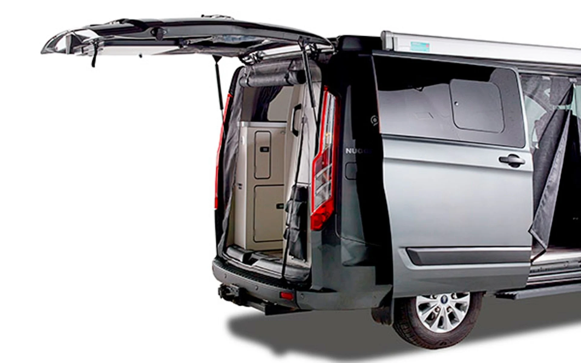Moustiquaire VanQuito pour Ford Transit/Nugget/Custom à partir de 2014, à l'arrière (de série) Moustiquaire VanQuito pour Ford Transit/Nugget/Custom à partir de 2014, à l'arrière (de série)