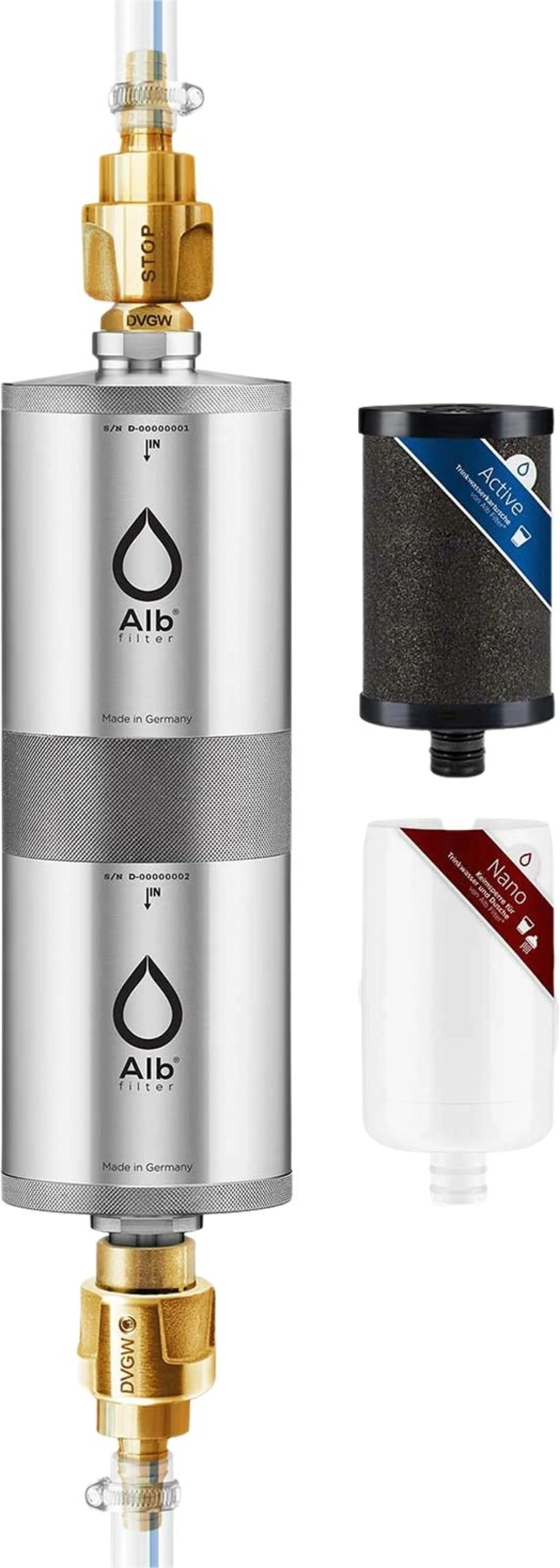 Alb Filter® FUSION Active+Nano Trinkwasserfilter Camping-Set: Travel Edelstahl Natur Alb Filter® FUSION Active+Nano Trinkwasserfilter Camping-Set: Travel Edelstahl Natur