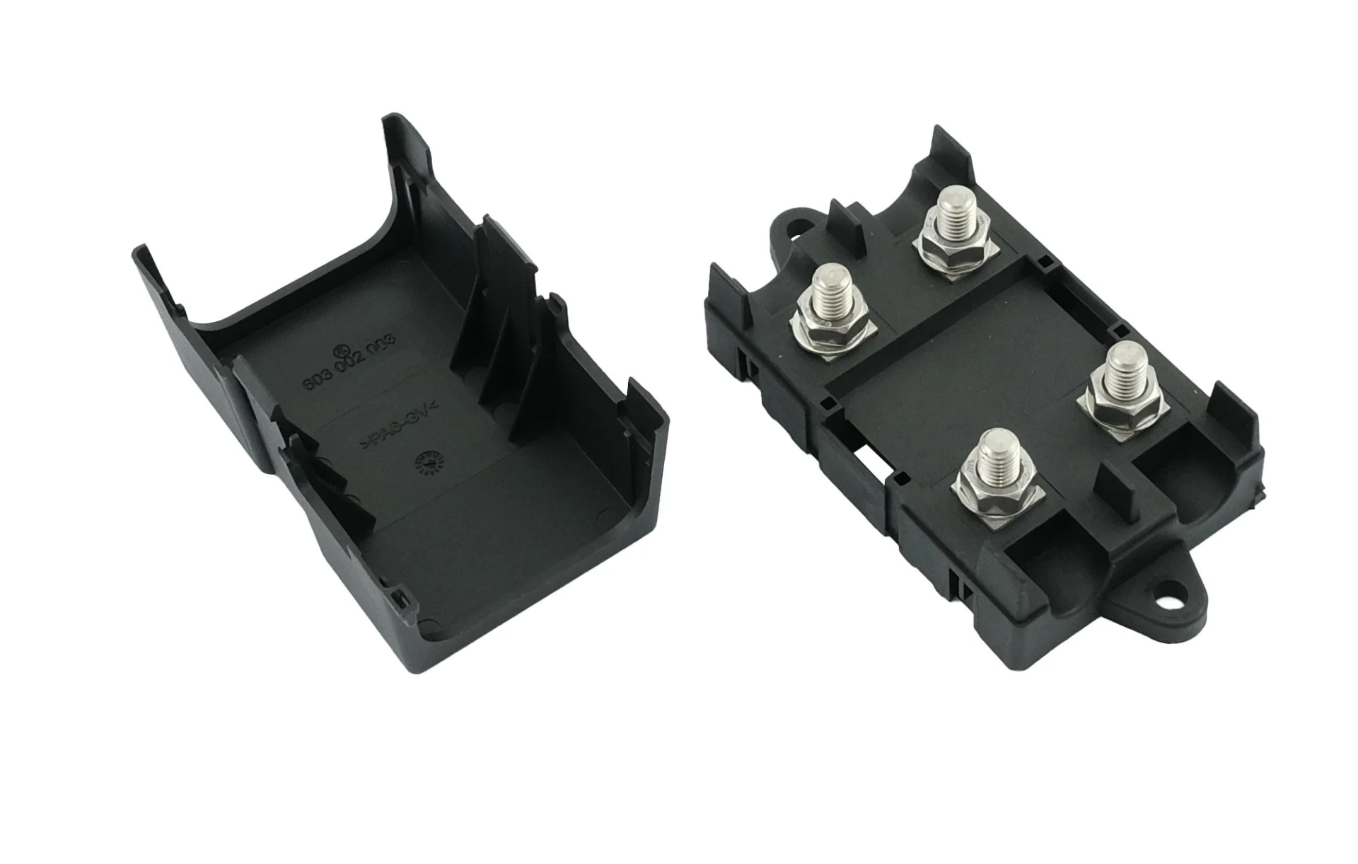 AK Sicherungsdose 2-pol. f. MEGA-Sicherungen 4 x M8, 100x64x55mm