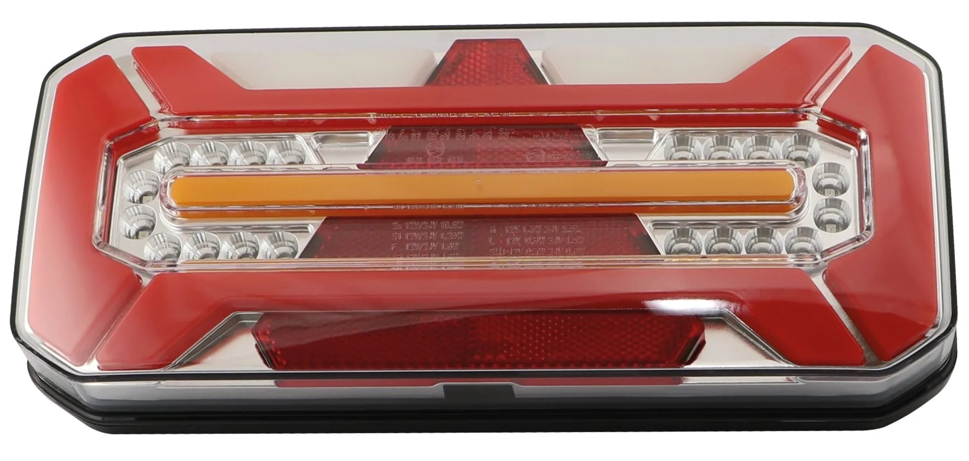 WAS - Schlussleuch. LED 12/24 V rechts 306 x 133 mm, rechts, mit RFL und NSL, mit dynamischem Blinklicht WAS - Schlussleuch. LED 12/24 V rechts 306 x 133 mm, rechts, mit RFL und NSL, mit dynamischem Blinklicht