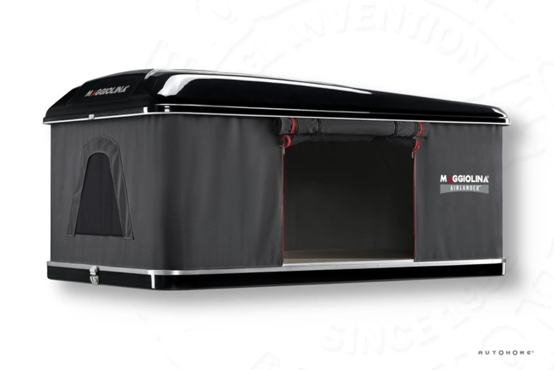 AUTOHOME Hartschalen-Dachzelt MAGGIOLINA Airlander Plus - SMALL X-Long- Black Storm