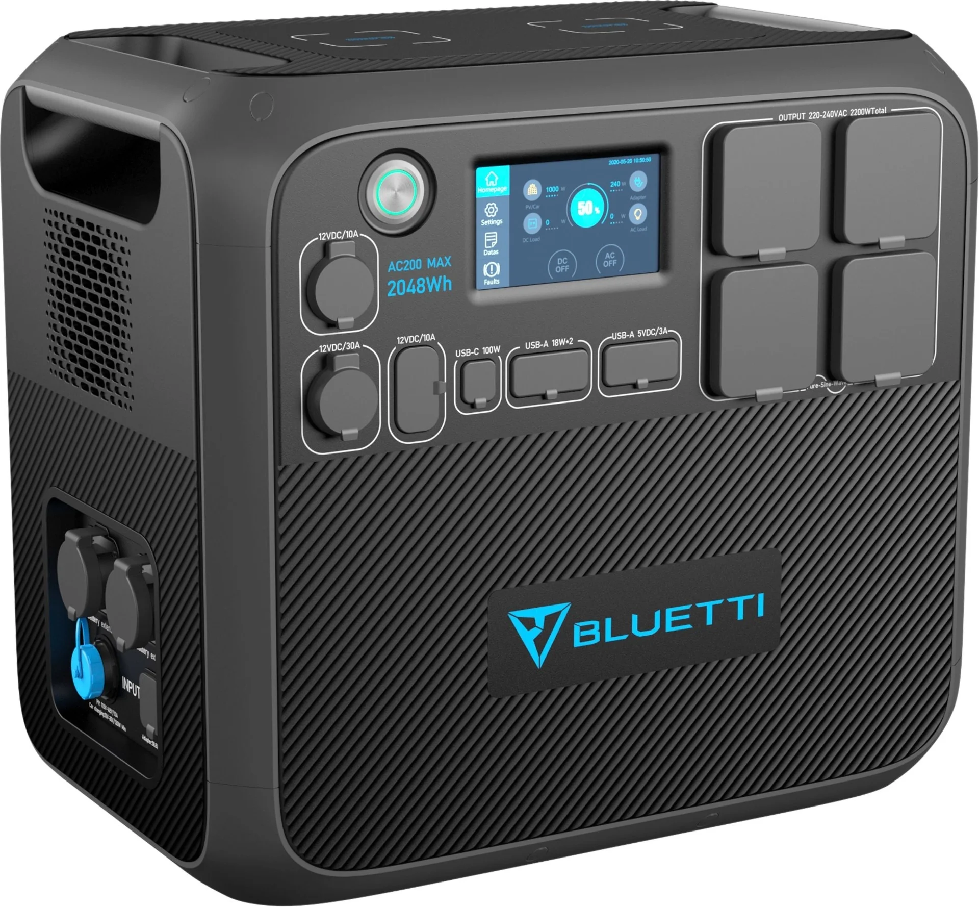 Station d'alimentation portable Bluetti AC200MAX - Gris - UE