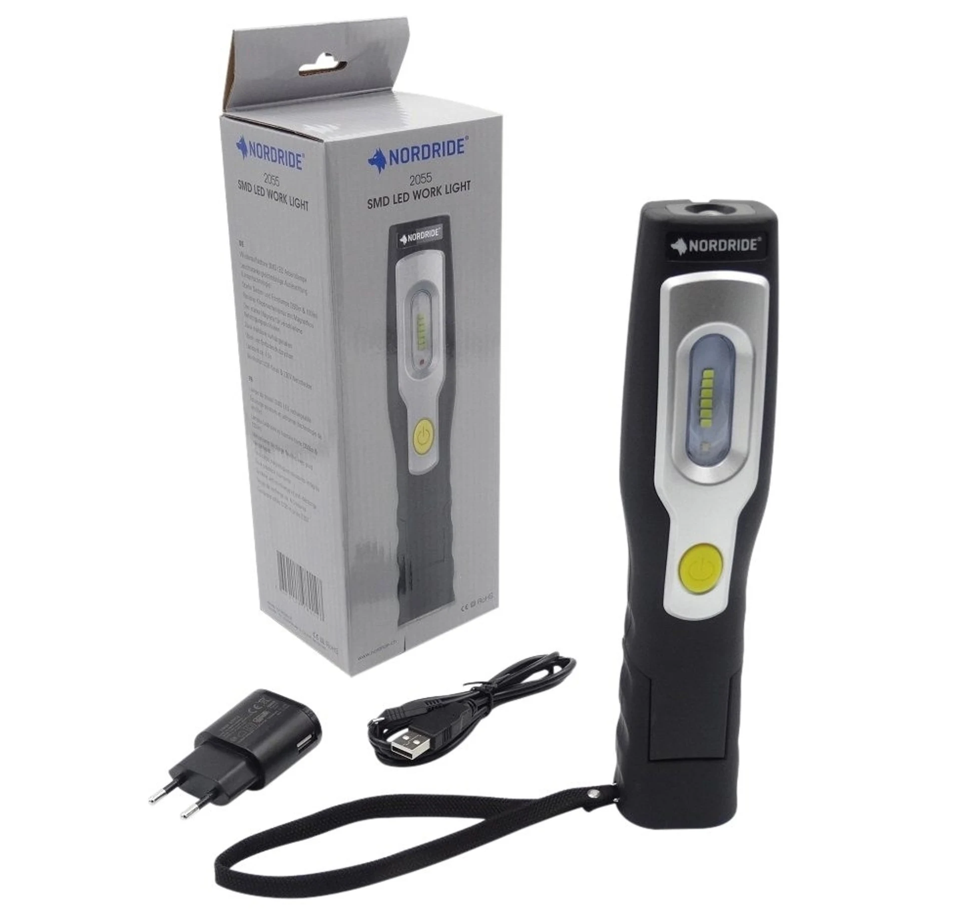 Lampe à main PROFESSIONNELLE avec LED SMD et spot frontal
