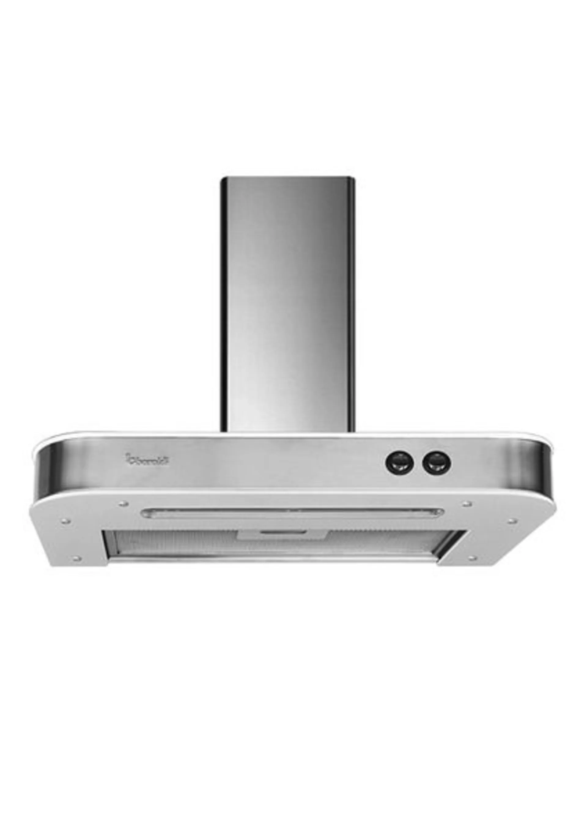 hotte aspirante 12V en blanc avec finition inox et aluminium