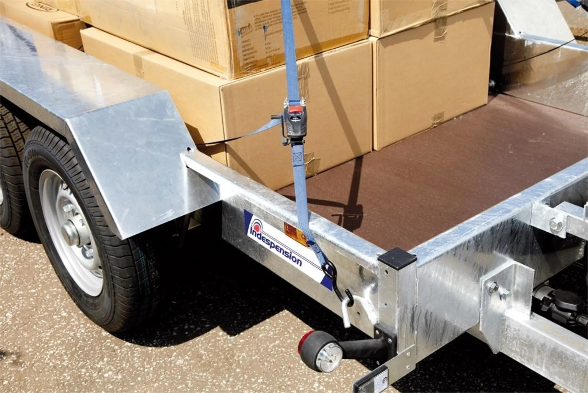 Haken-Spanngurt mit Aufrollsystem 25mm x 5m, max. 130/260kg