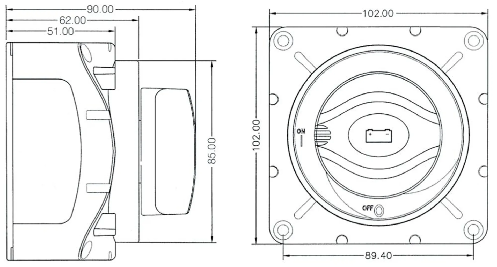 Batterie-Trenn- und Umschalter 350A, Typ Hella