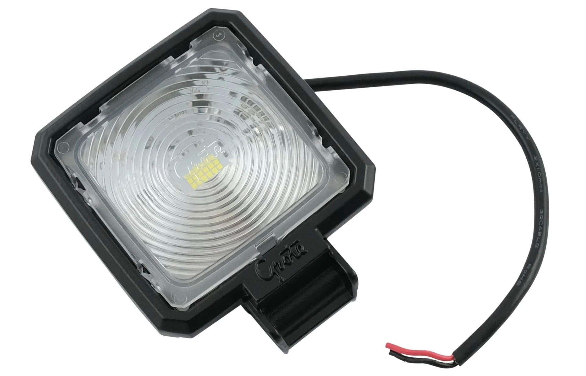 Grands projecteurs de travail et de recul à LED E90 12 V, 92 x 92 x 32 mm, 1 560 lumens, IP69K, éclairage large, ultraplat Grands projecteurs de travail et de recul à LED E90 12 V, 92 x 92 x 32 mm, 1 560 lumens, IP69K, éclairage large, ultraplat