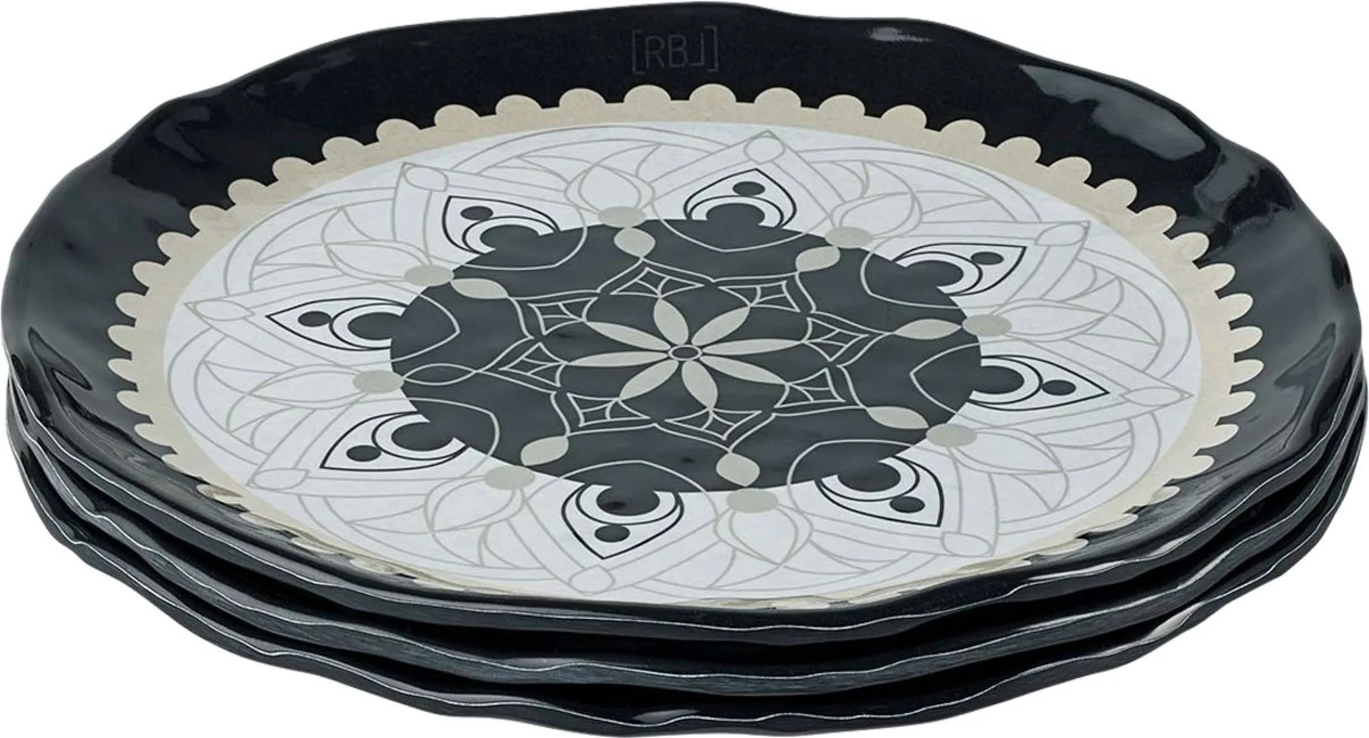 Rebel Outdoor Assiette à dessert 22 cm noire