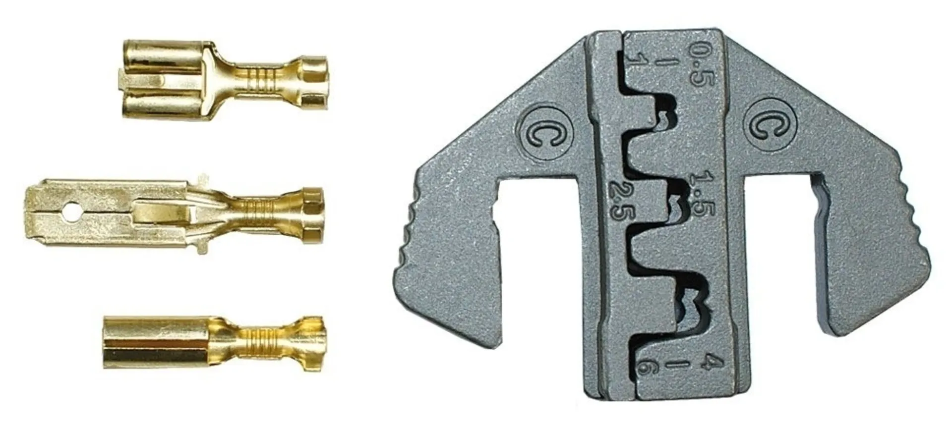 Pressformen C für blanke Kabelschuhe 0.5 - 6 mm2 passend zu Presszange GL0601/PZ