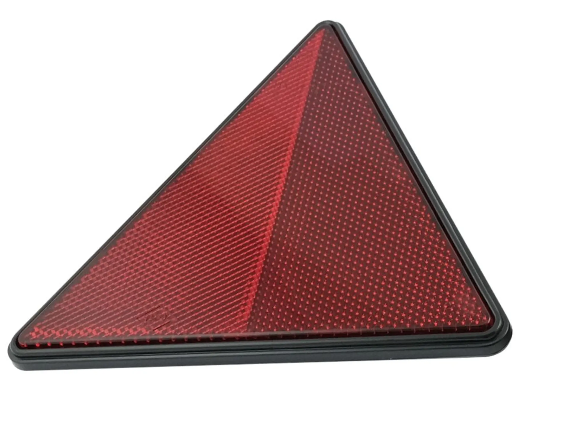 Dreieckrückstrahler mit 2 Befestigunsschrauben schwarzes Gehäuse, Lochabstand: 70 mm, Schrauben M5 18 mm
