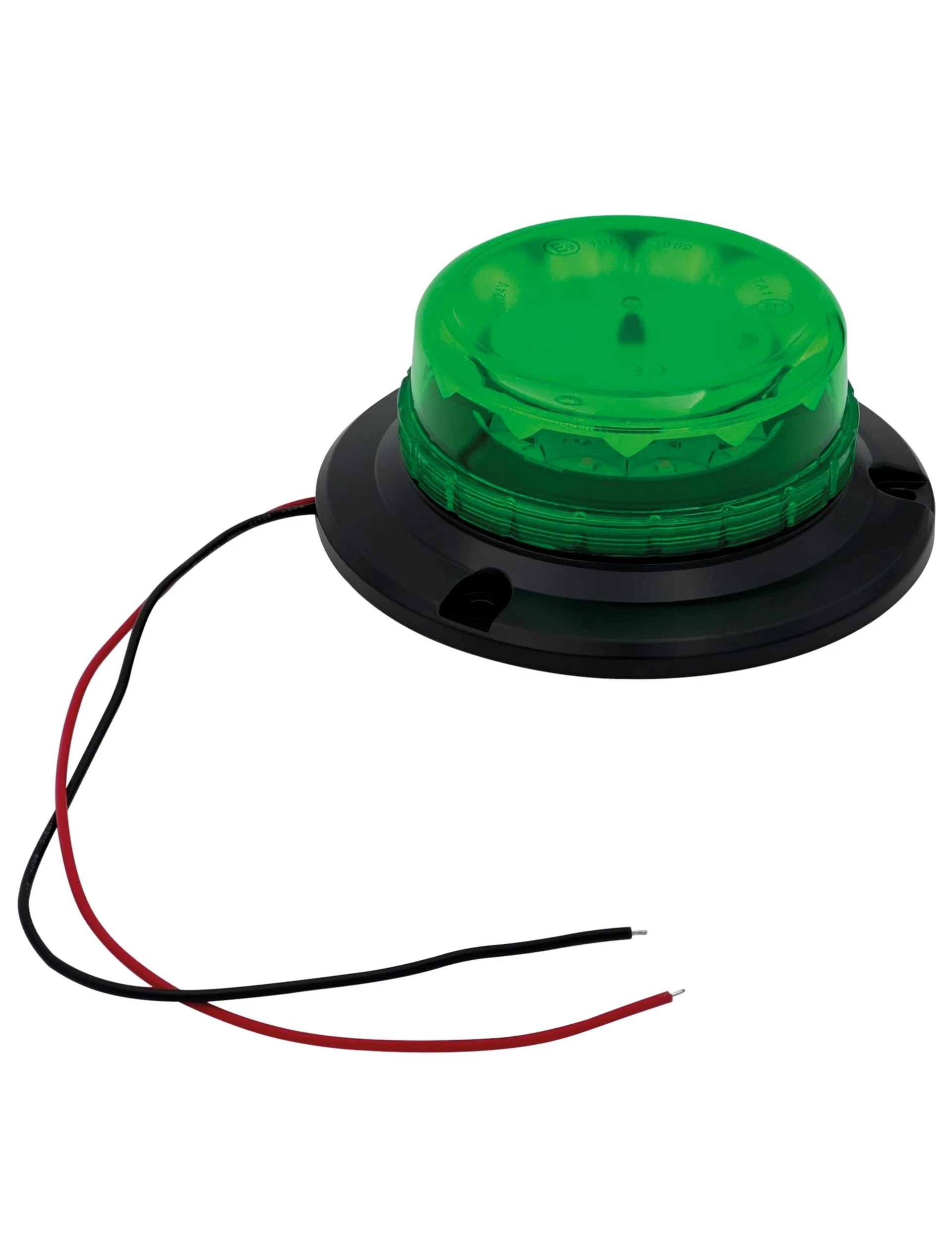 LED-Rundumleuchte NICAR grün, 12/24 V, sehr kompakt ø 150 × 57 mm, 12/24 V 12 × 3 W 1.8 A LED-Rundumleuchte NICAR grün, 12/24 V, sehr kompakt ø 150 × 57 mm, 12/24 V 12 × 3 W 1.8 A