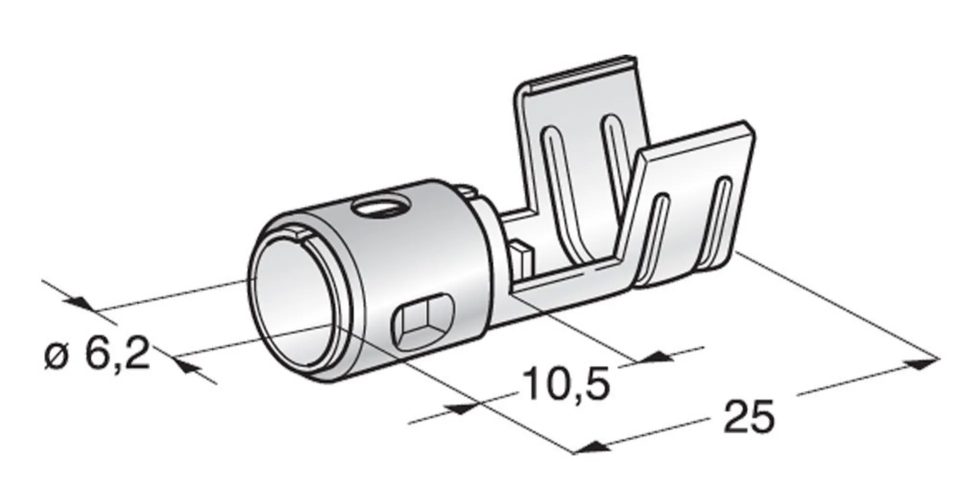 Kerzenstecker Metall blank Typ SAE