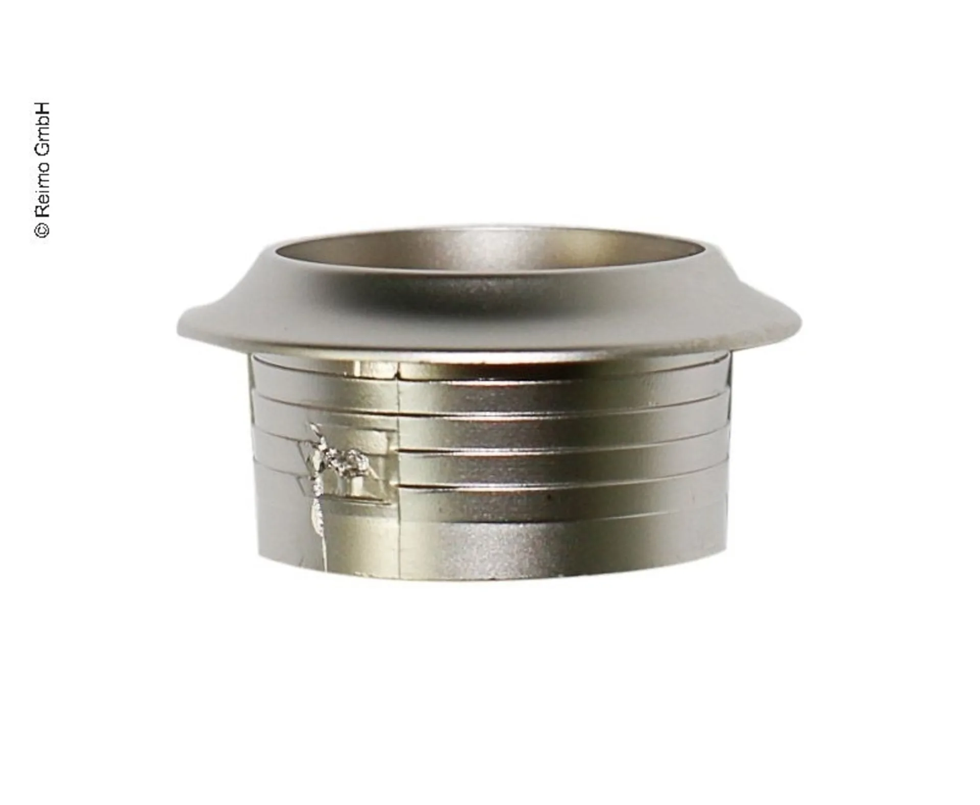 Rosette Silber für Push Lock Schliesszylinder - geeignet für 15 mm Plattenstärke