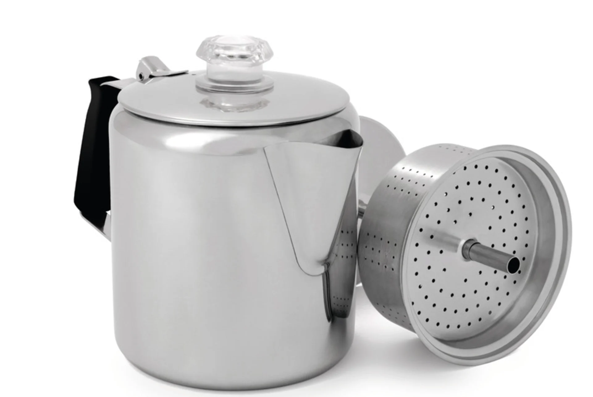 Percolateur, 0,9l, 6 tasses, acier inoxydable, poignée en silicone